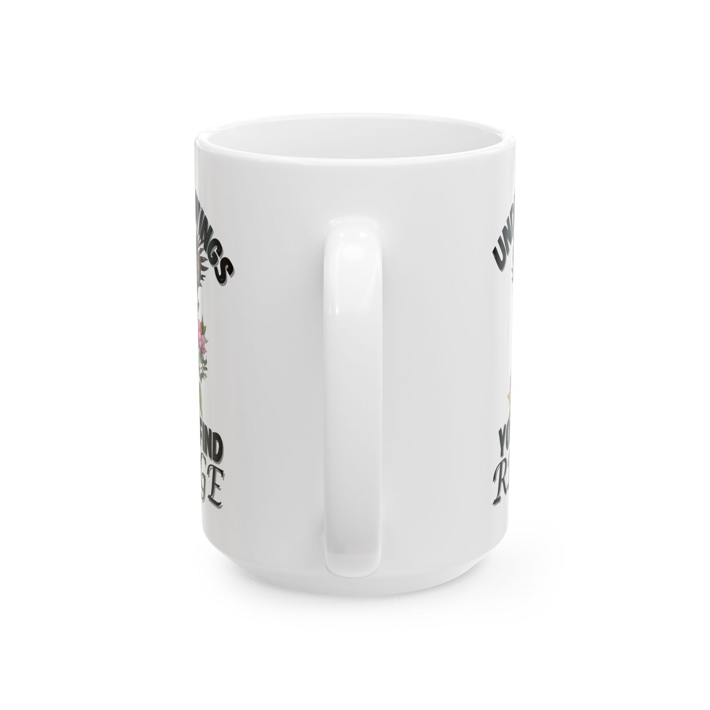 Inspirational Eagle Floral Mug — "Under His Wings You Will Find Refuge" Ceramic Coffee Cup (11oz/15oz)