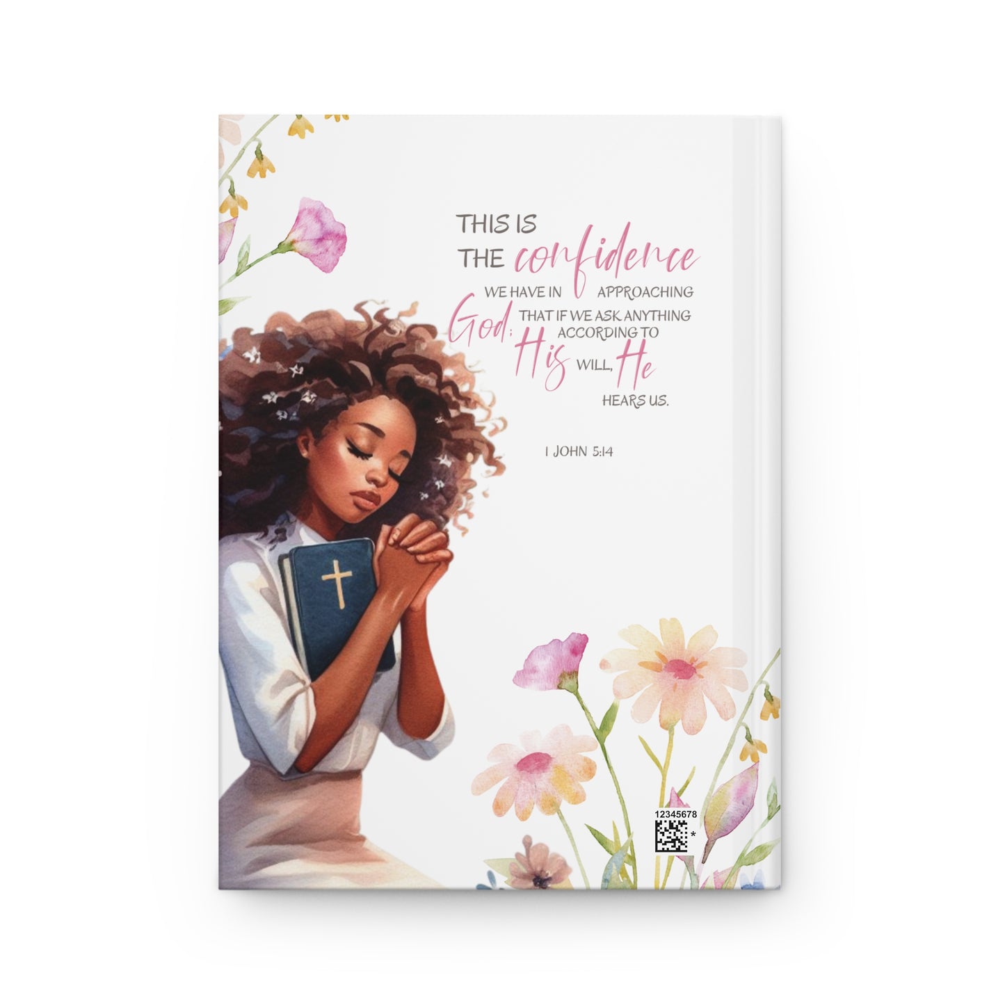 Hardcover Journal — "I Will Not Be Shaken" Christian Prayer Journal (Psalm 16:8)