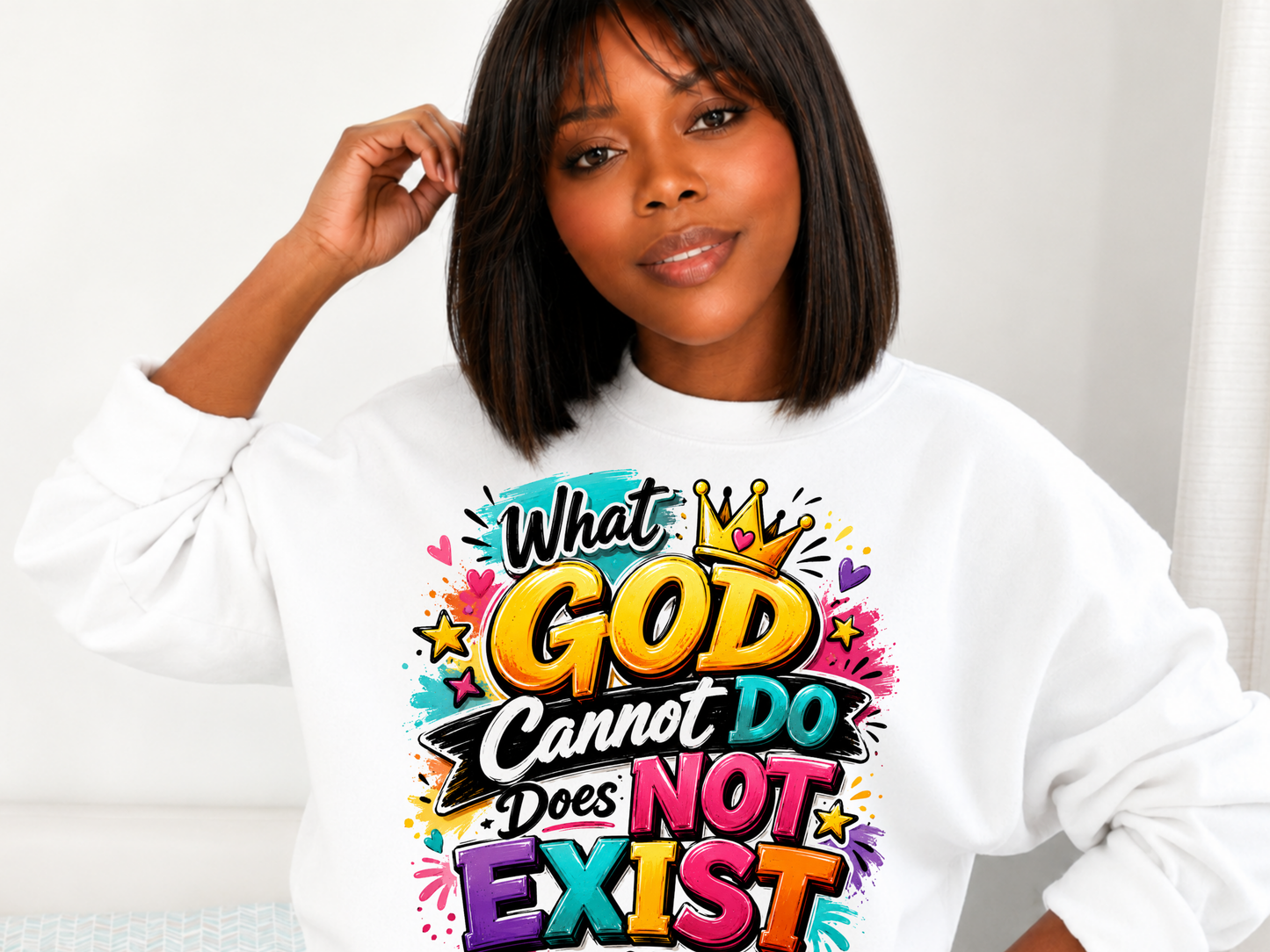 What God Cannot Do Does Not Exist Sublimation | Christian Shirt PNG | Bible Verse Design | Instant Download | Transparent PNG