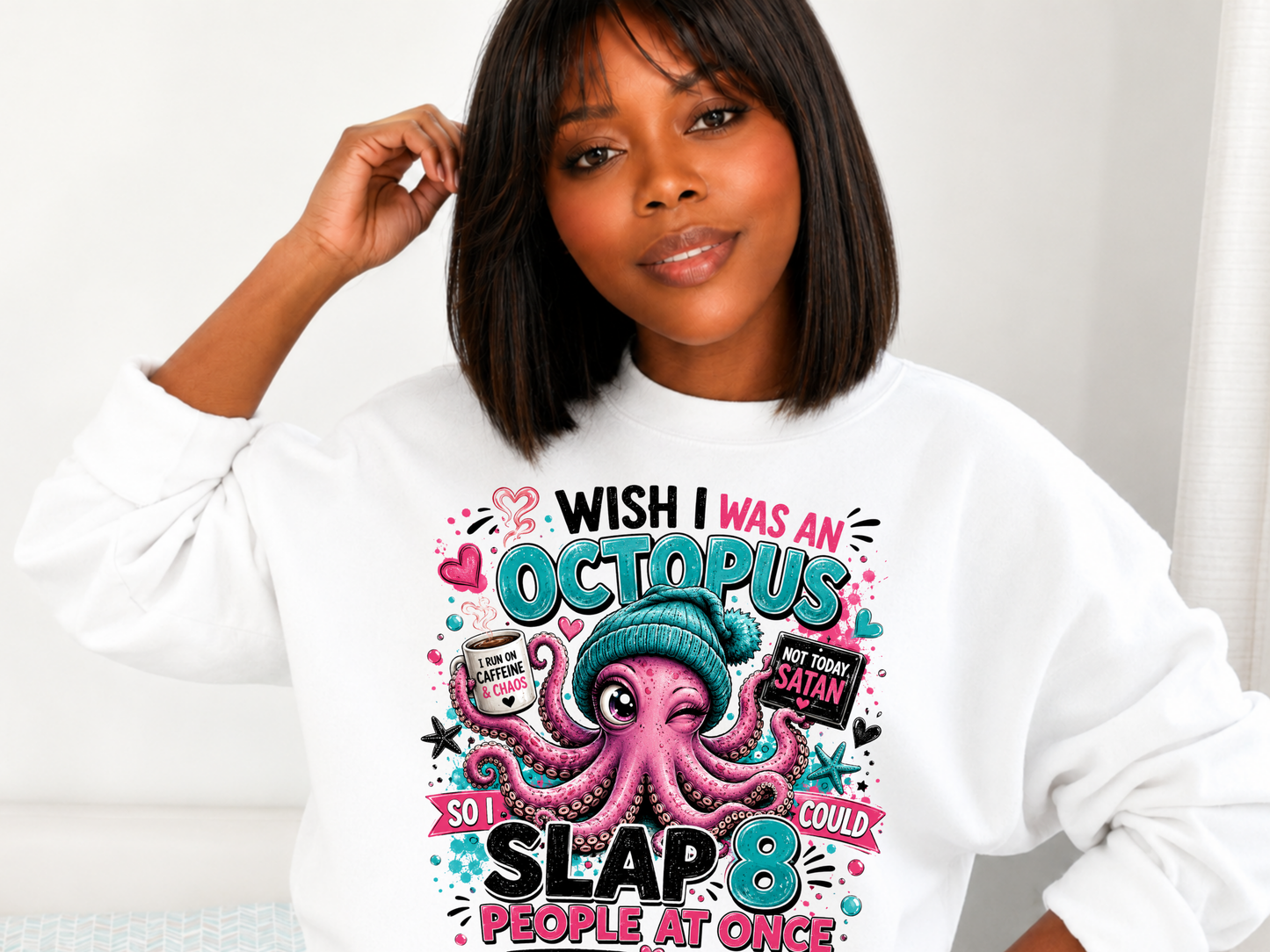 Funny Octopus Quote Png Design, Colourful Png