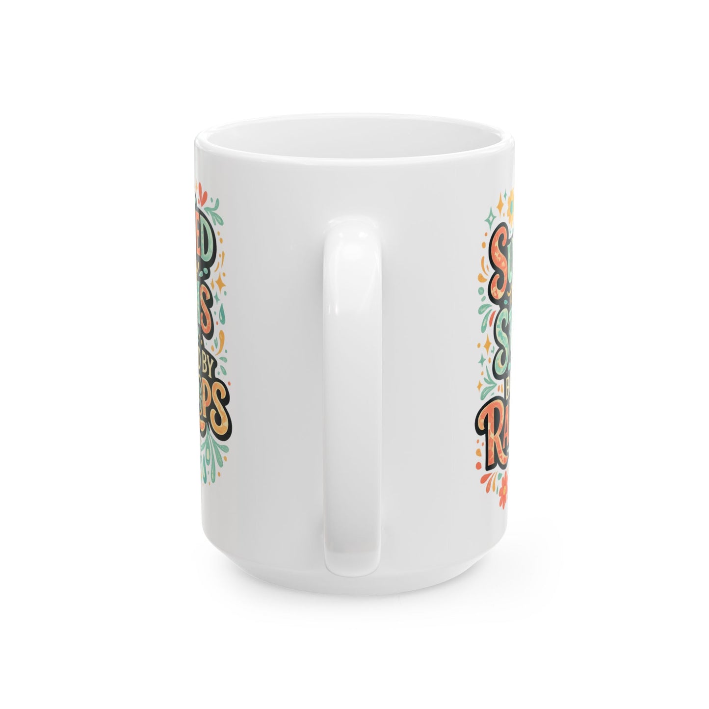 Survived the Storm, Boosted by Raindrops Mug | Inspirational Ceramic Coffee Cup