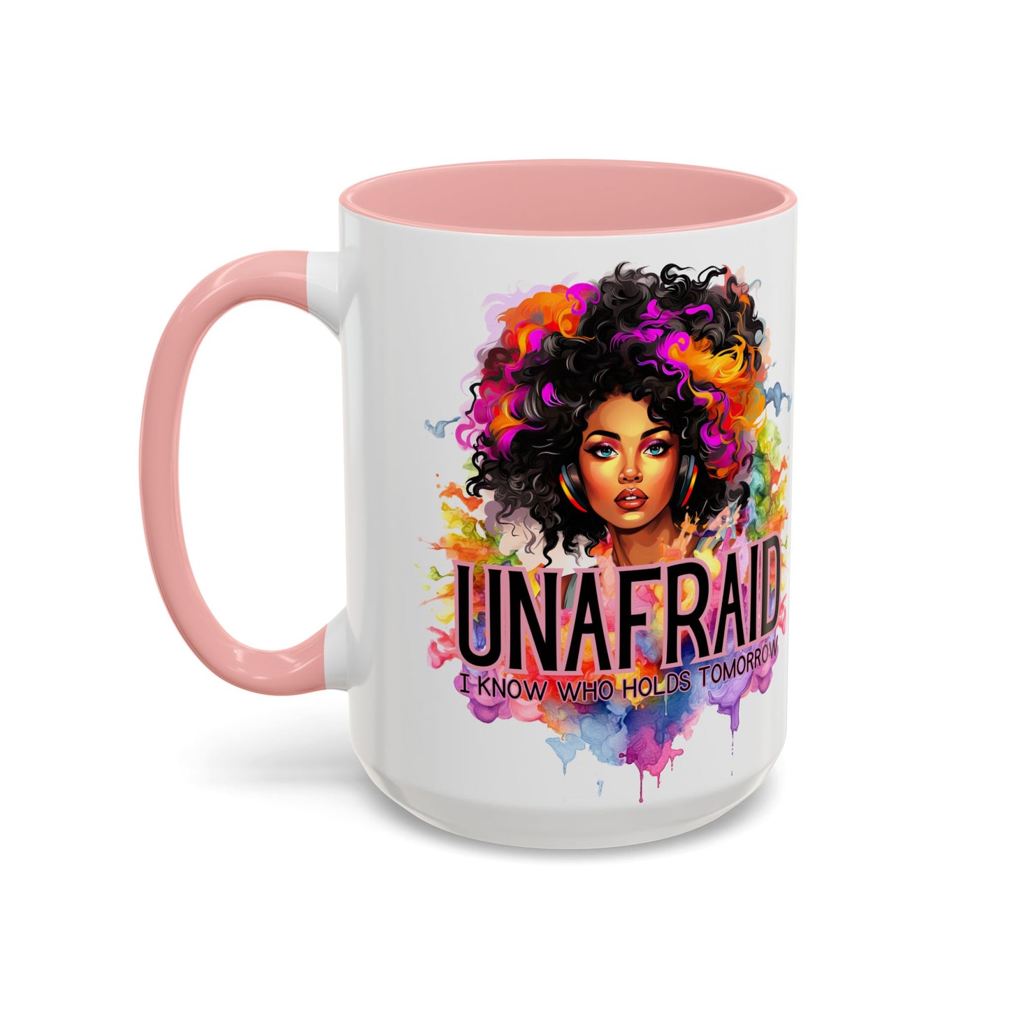 Unafraid Coffee Mug — Inspirational Afrocentric Art Accent Mug (11/15oz)