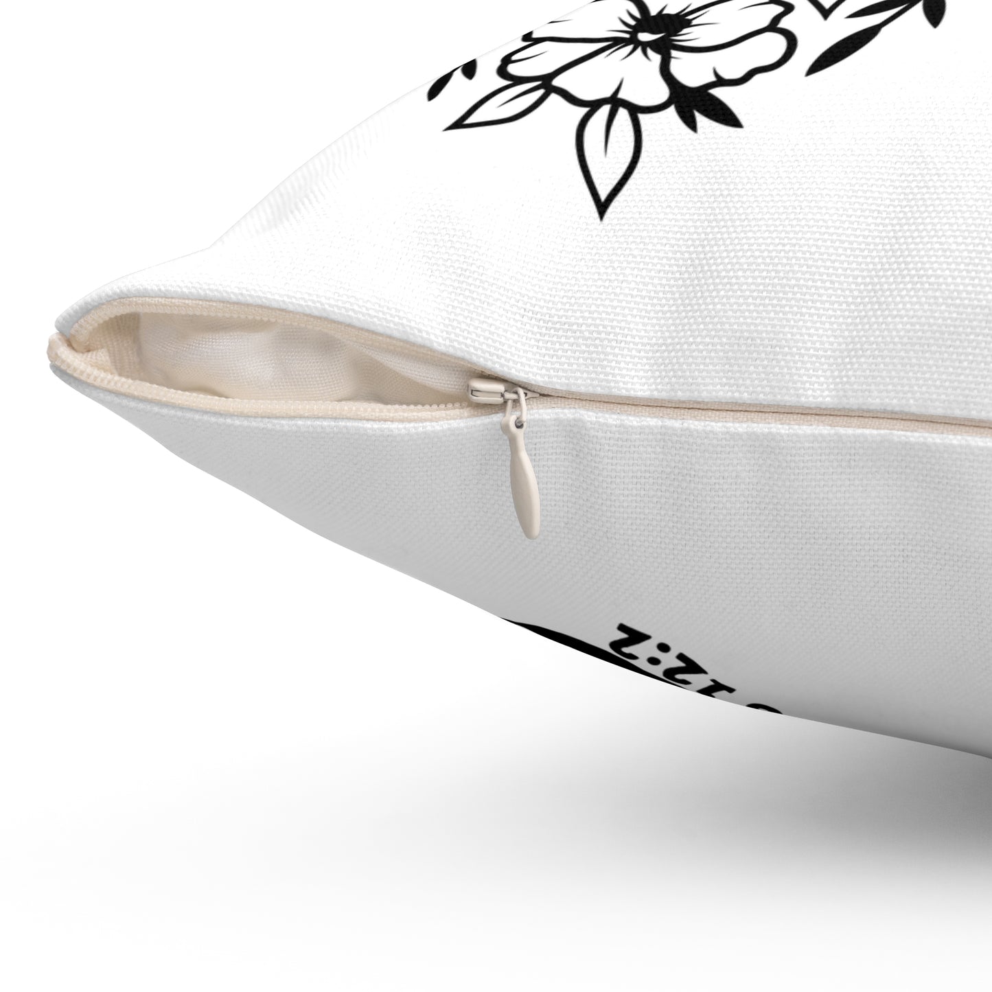 Butterfly Floral Pillow – “Be Transformed” Decorative Throw Pillow (Romans 12:2)