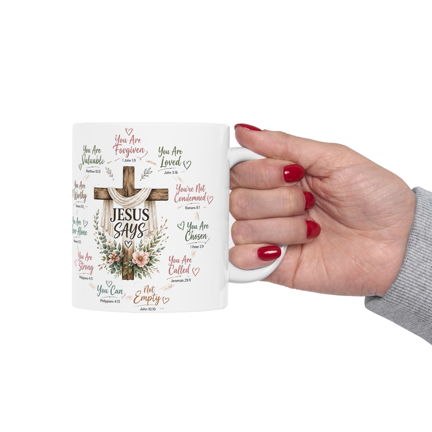 Encouraging Scripture Quotes Mug | Religious Inspirational Ceramic Mug