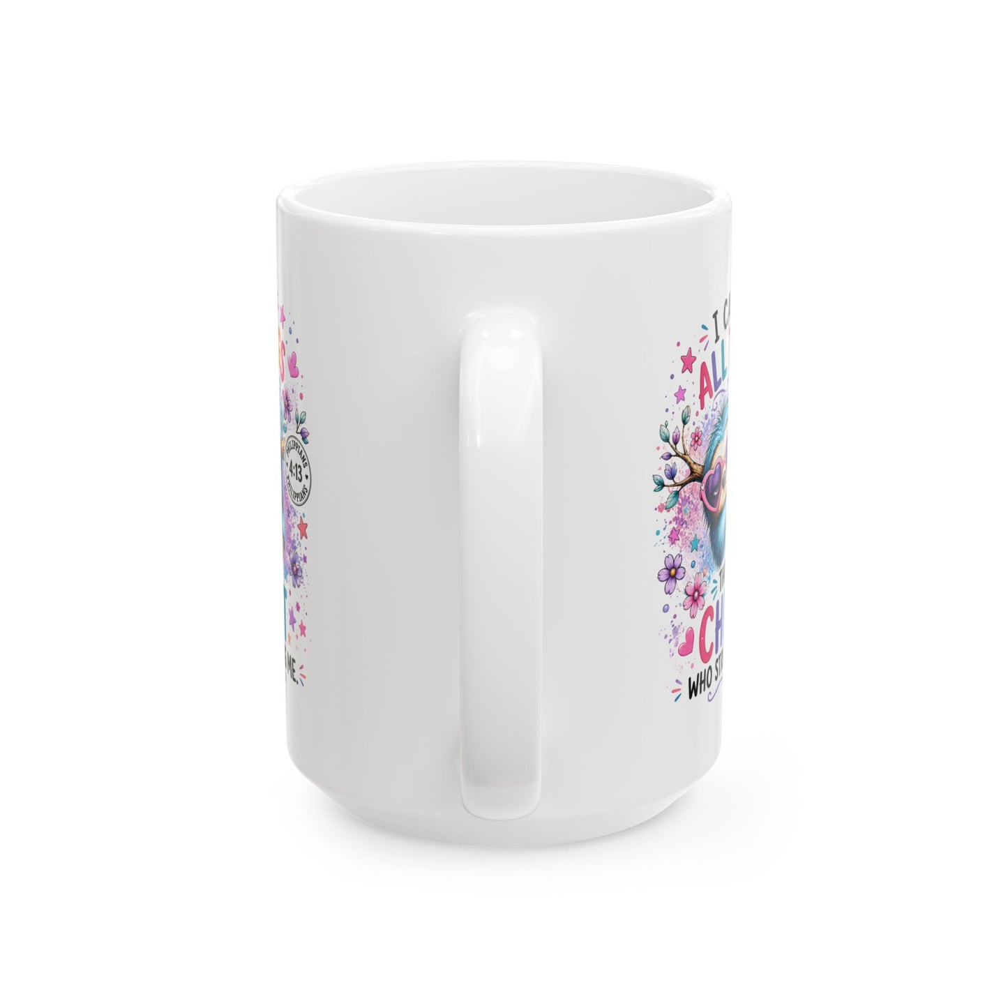 I Can Do All Things Sloth Mug | Inspirational Scripture Philippians 4:13
