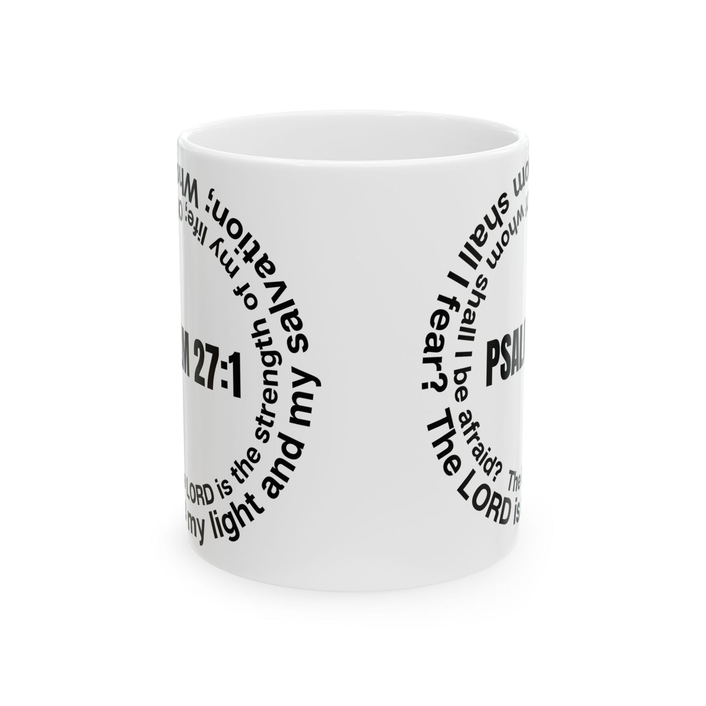 Psalm 27:1 Ceramic Mug – Inspirational Scripture Coffee Cup (11oz/15oz)