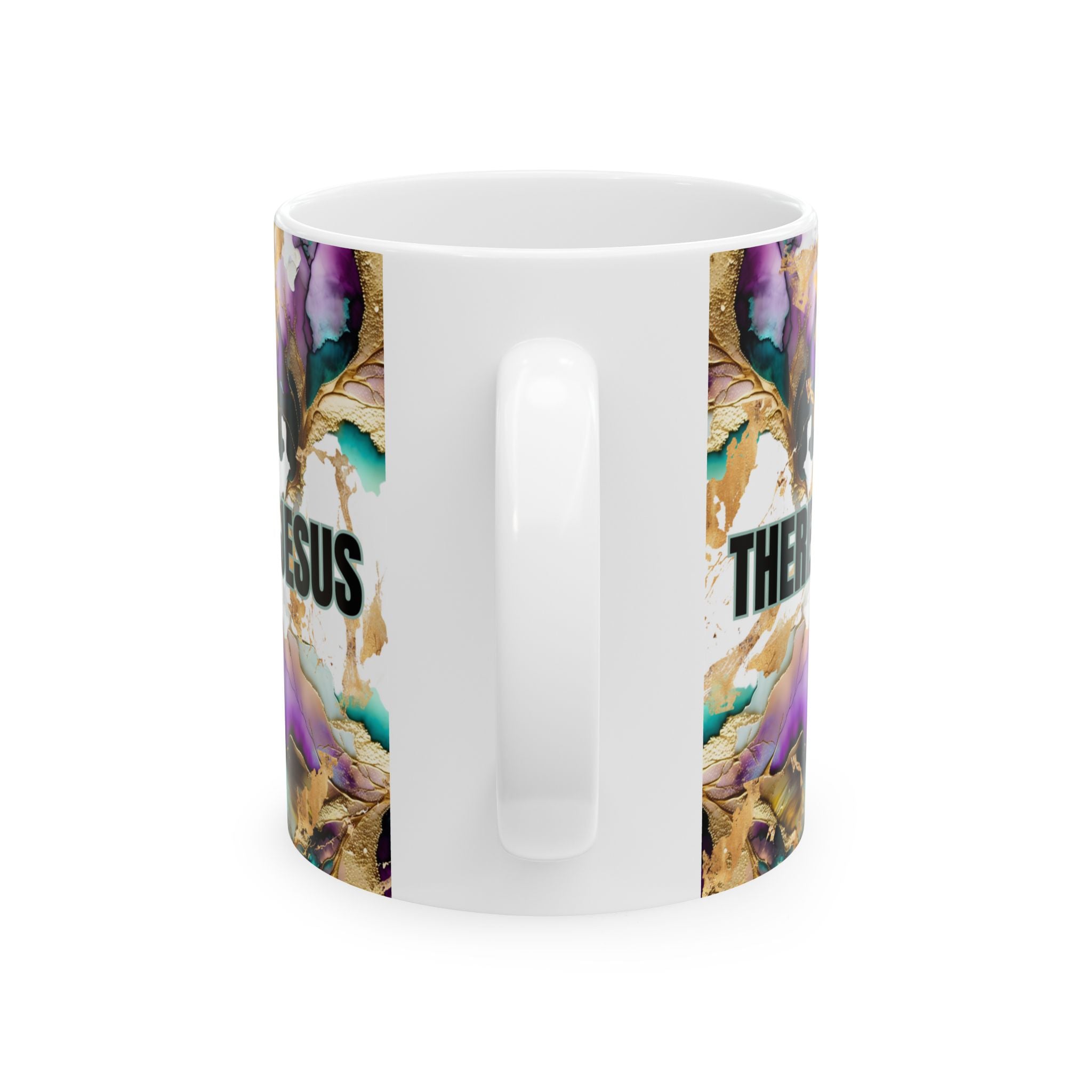 Power In The Name Of Jesus Mug — Floral Spiritual Coffee Cup (11oz/15oz)