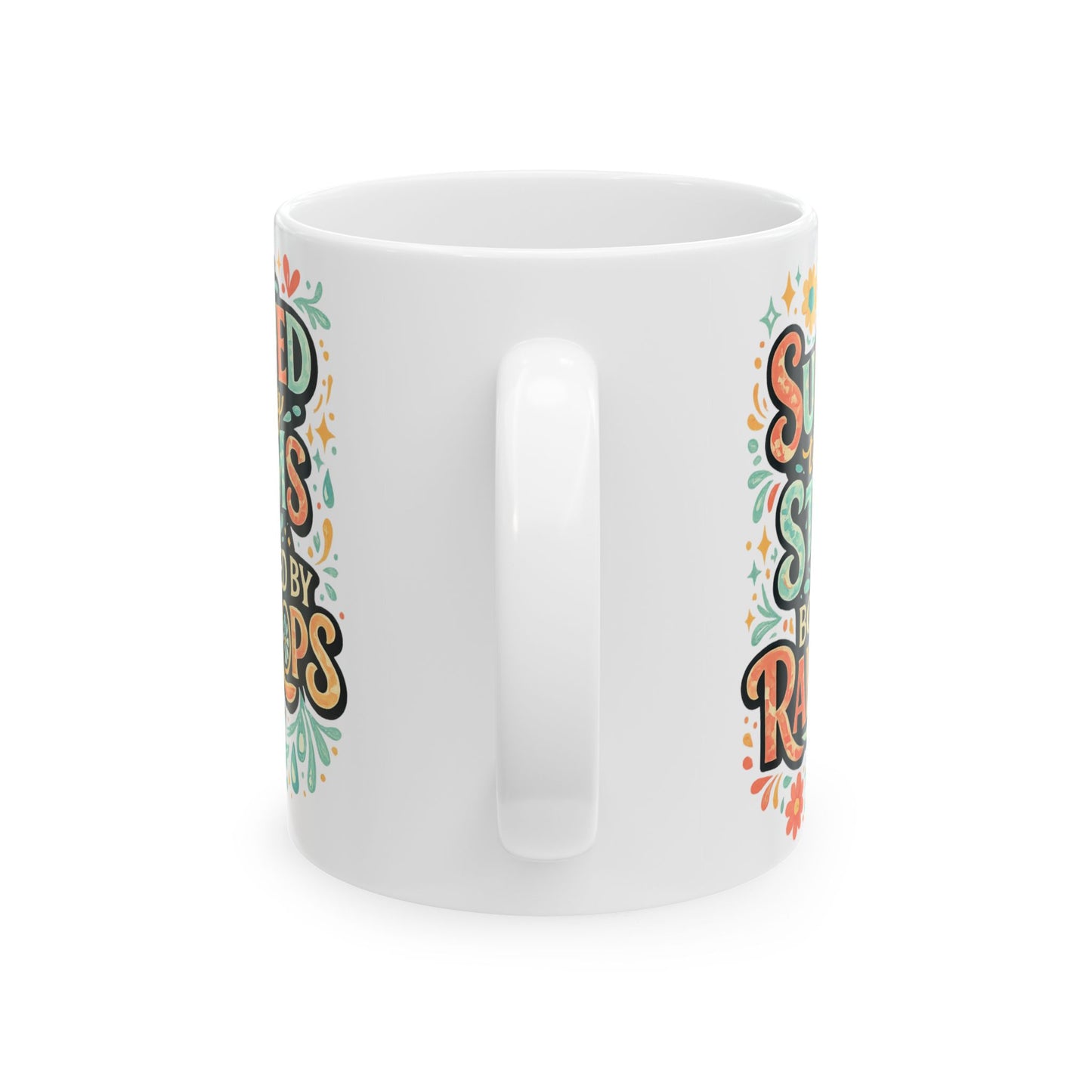 Survived the Storm, Boosted by Raindrops Mug | Inspirational Ceramic Coffee Cup