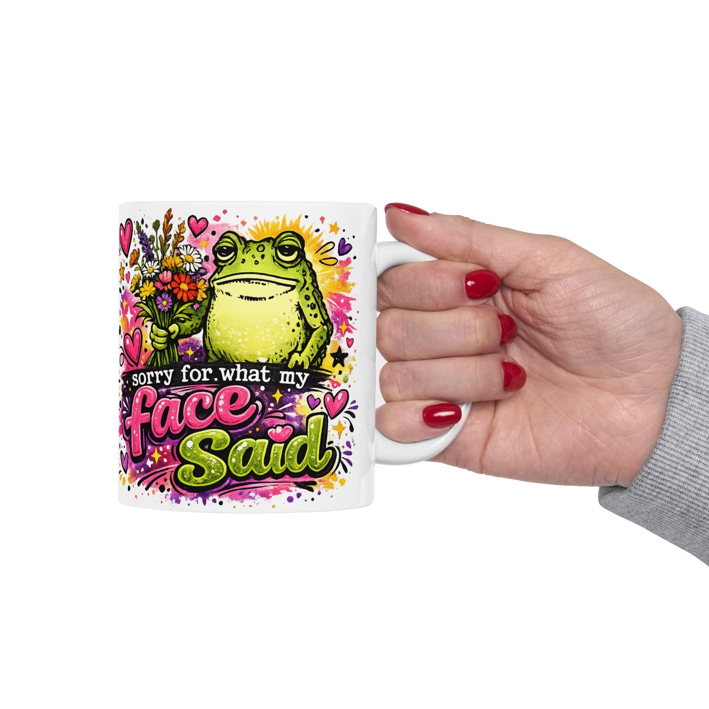 Sorry My Face Is Toad Mug | Ceramic Coffee Mug, 11oz 15oz