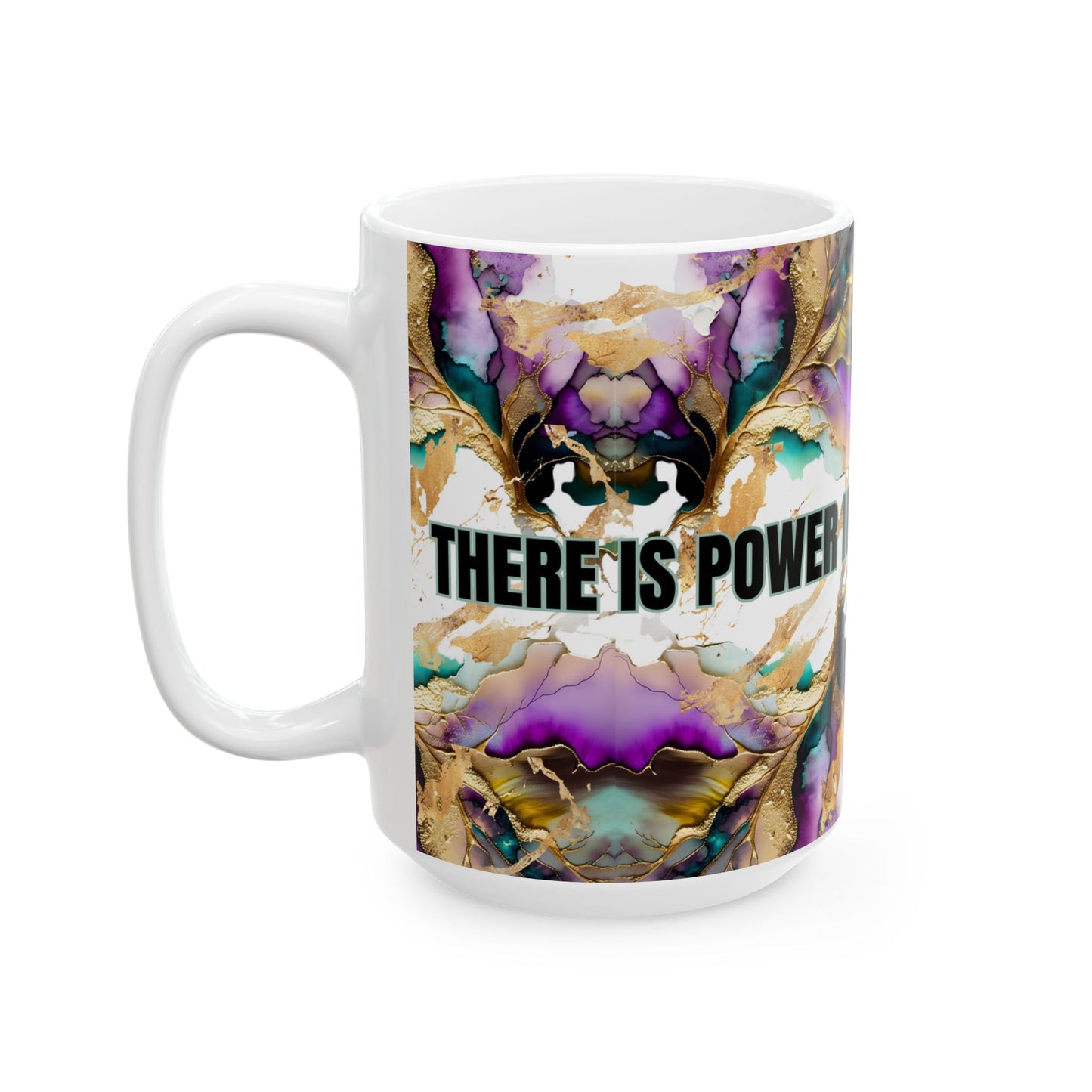 Power In The Name Of Jesus Mug — Floral Spiritual Coffee Cup (11oz/15oz)