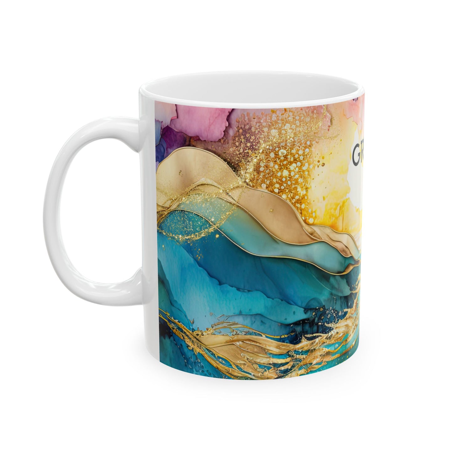 Inspirational Ceramic Mug — “Greater is He” Bible Verse Coffee Cup (11oz/15oz)