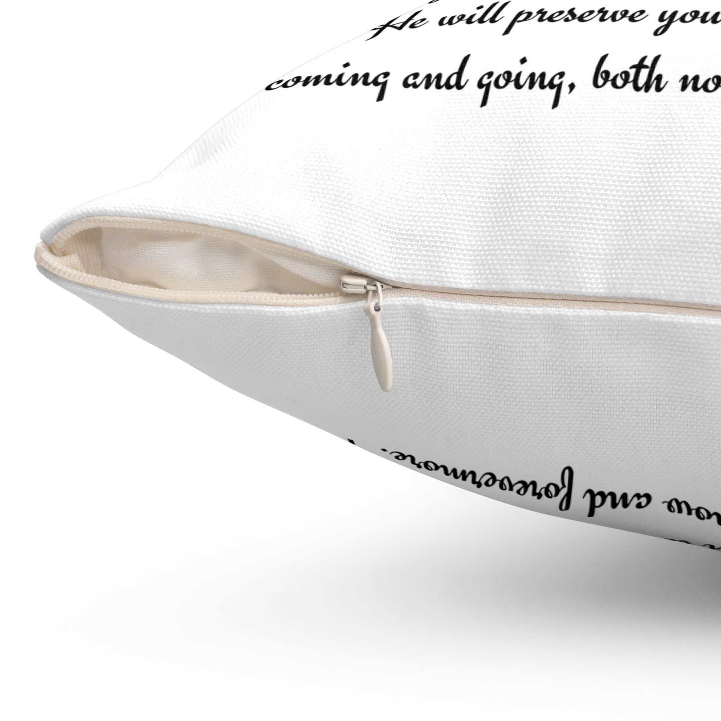 Psalm 121 Scripture Mountain Script Pillow | Christian Scripture Decor