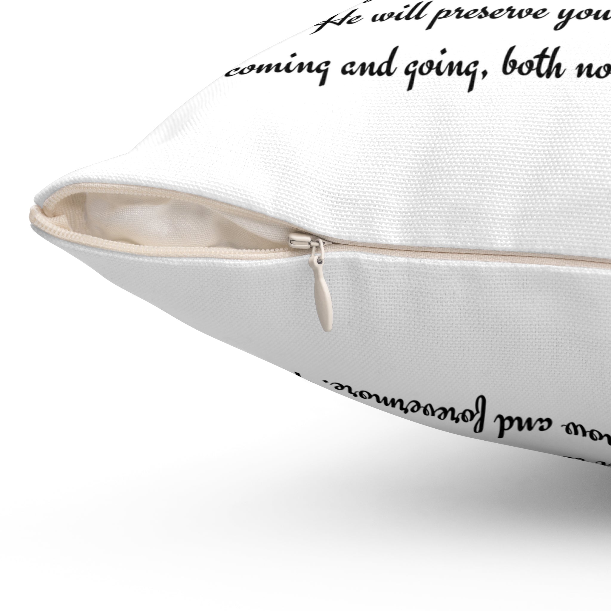 Psalm 121 Scripture Mountain Script Pillow | Christian Scripture Decor