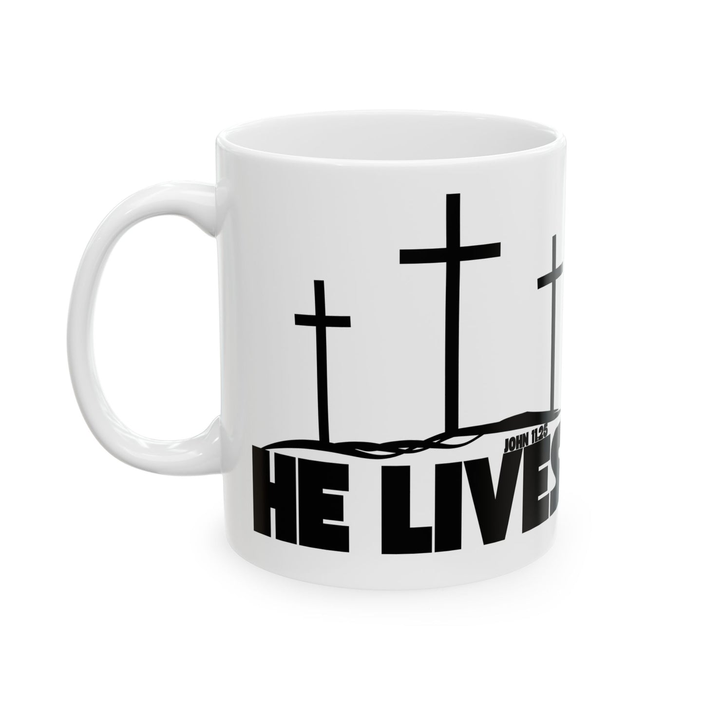 Christian Ceramic Mug - "Up From The Grave He Arose" 11oz/15oz