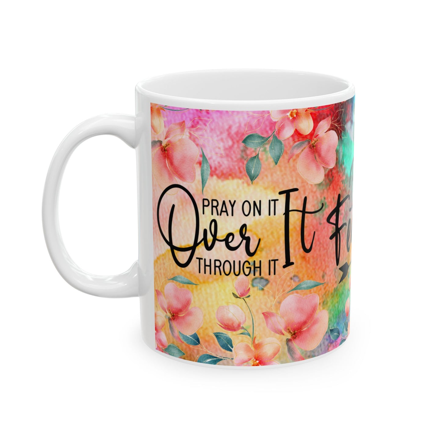 Be Fearless Floral Ceramic Mug — Inspirational Coffee Cup (11oz, 15oz)