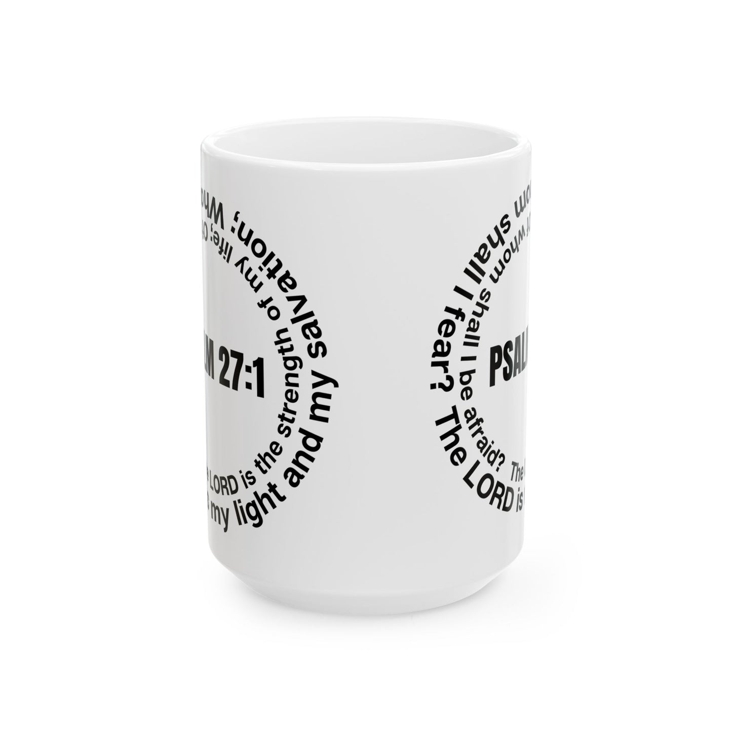 Psalm 27:1 Ceramic Mug – Inspirational Scripture Coffee Cup (11oz/15oz)