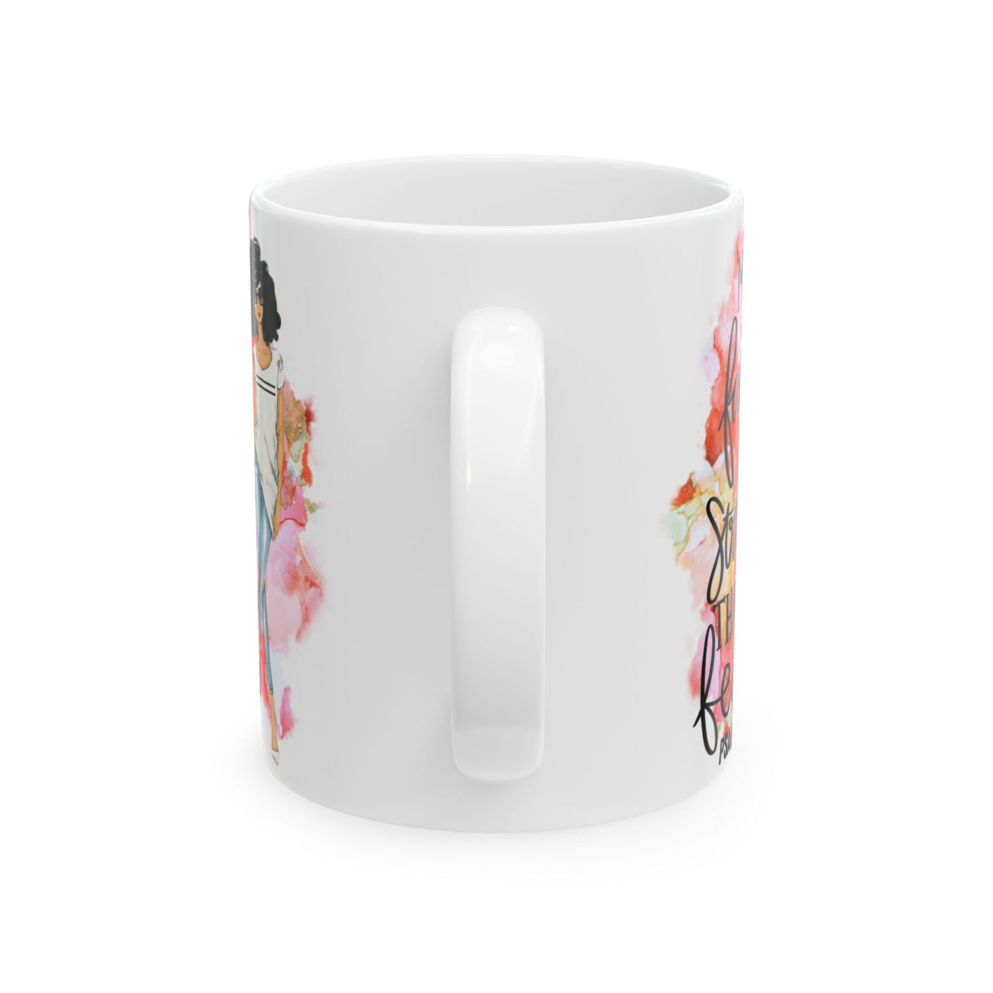 Inspirational Afro Chic Ceramic Mug — “My Kind of Beautiful” Floral Coffee Cup (11oz/15oz)