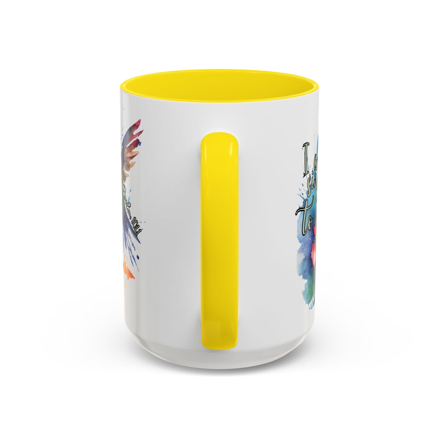 Coffee Mug — 'I Will Sing to You Lord' Watercolor Hummingbird