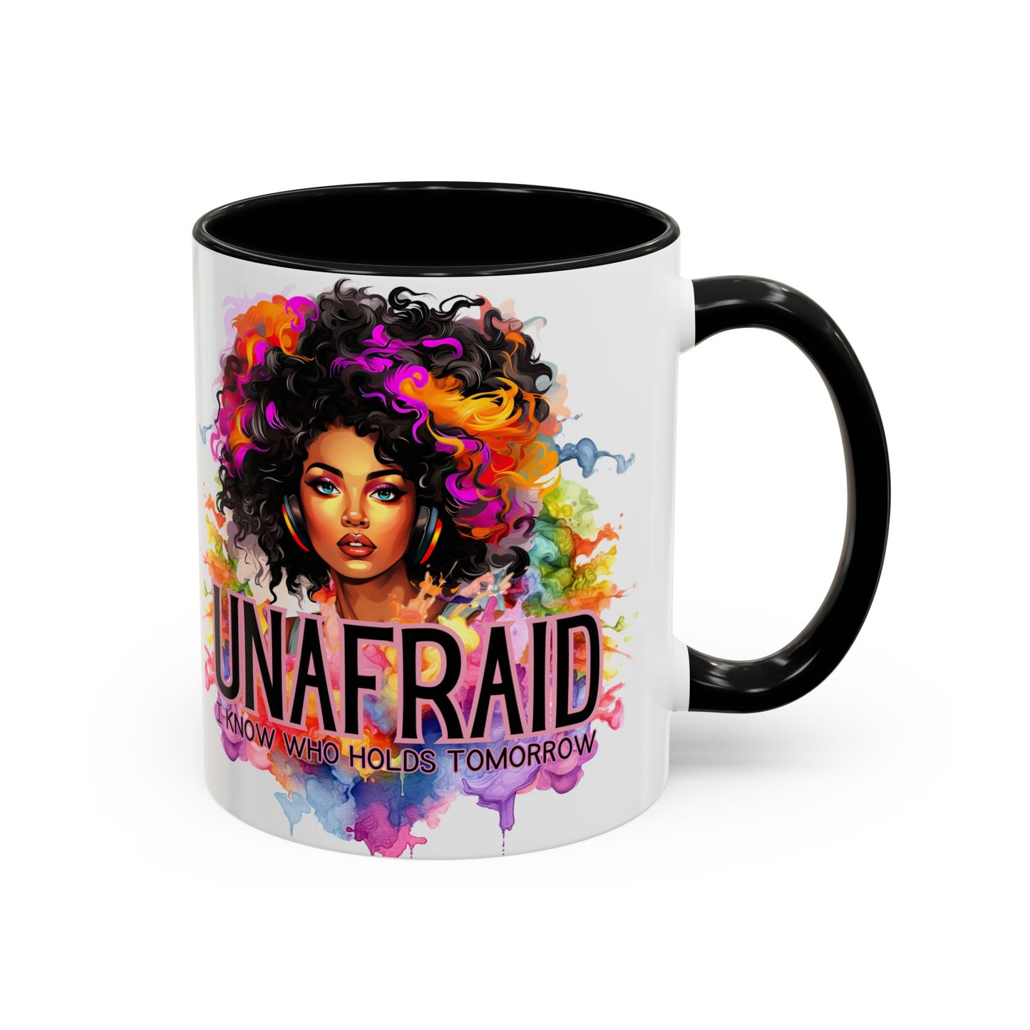 Unafraid Coffee Mug — Inspirational Afrocentric Art Accent Mug (11/15oz)