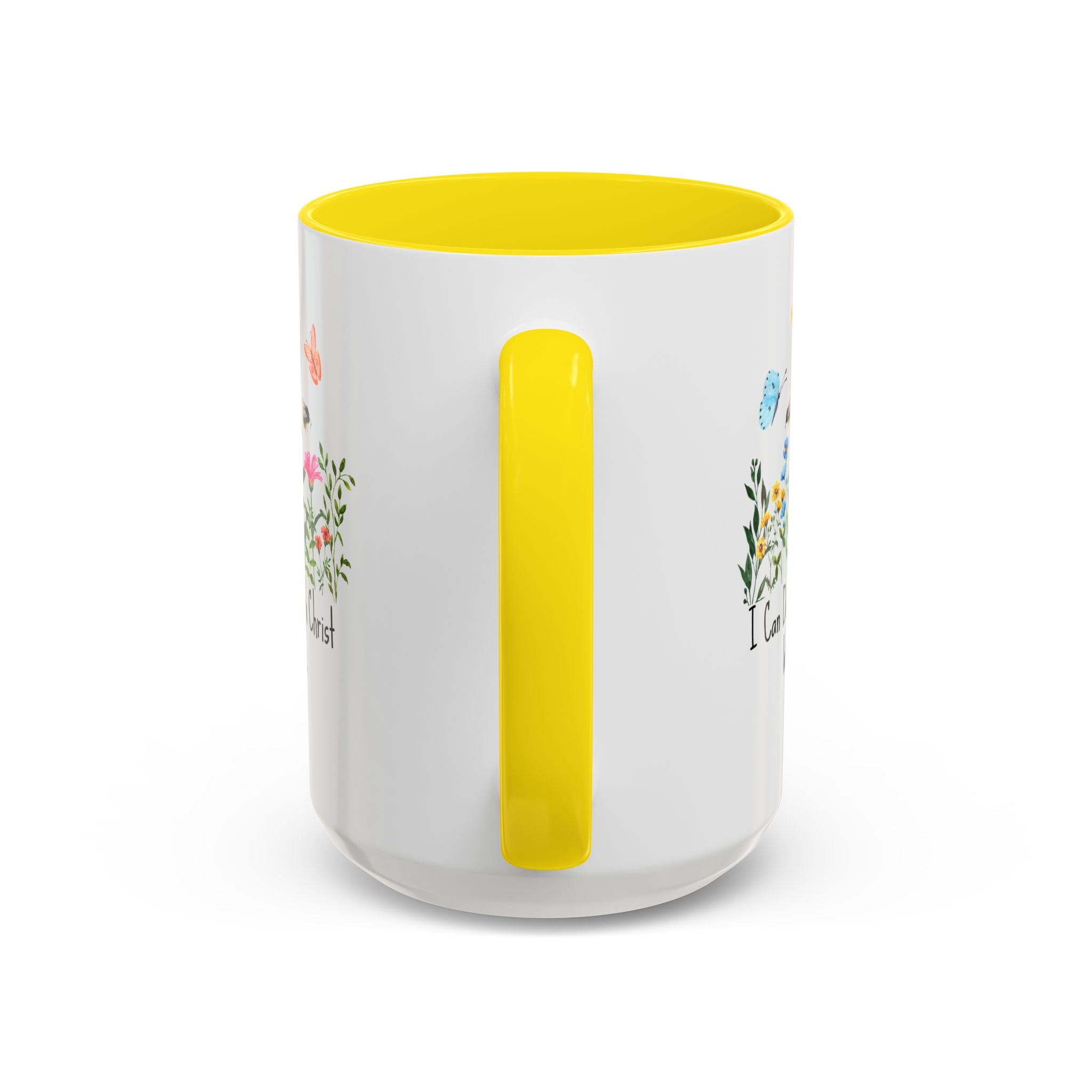 Inspirational Floral Coffee Mug — "I Can Do All Things Through Christ" Philippians 4:13