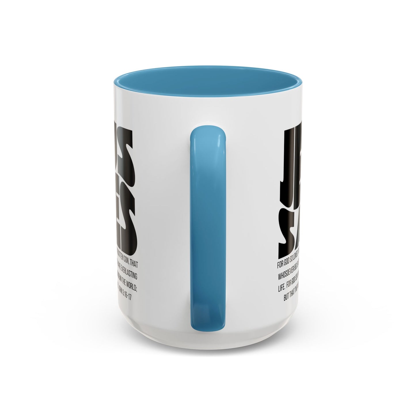 Jesus Saves Coffee Mug — 'Good News' Scripture Accent Mug (11/15 oz)