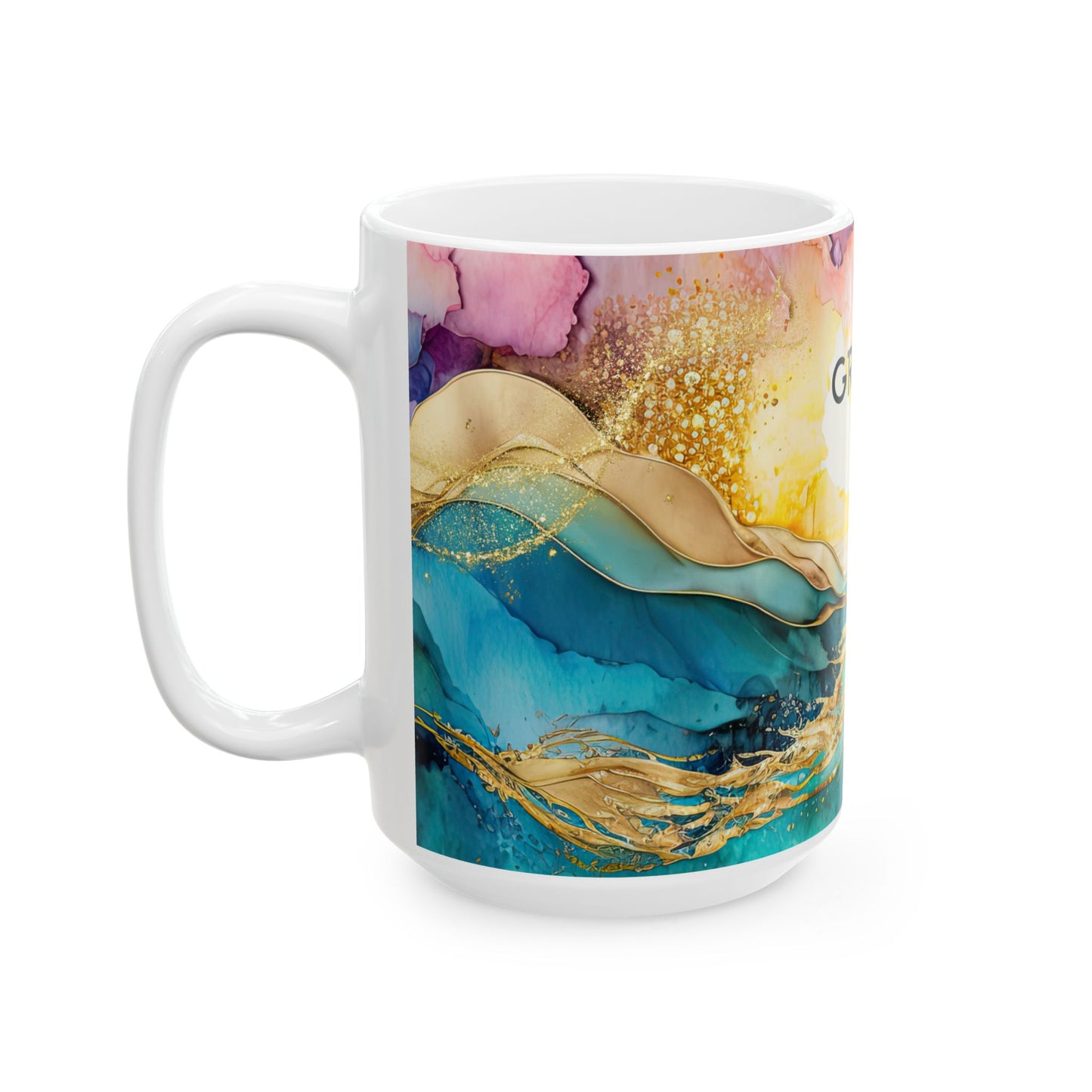 Inspirational Ceramic Mug — “Greater is He” Bible Verse Coffee Cup (11oz/15oz)