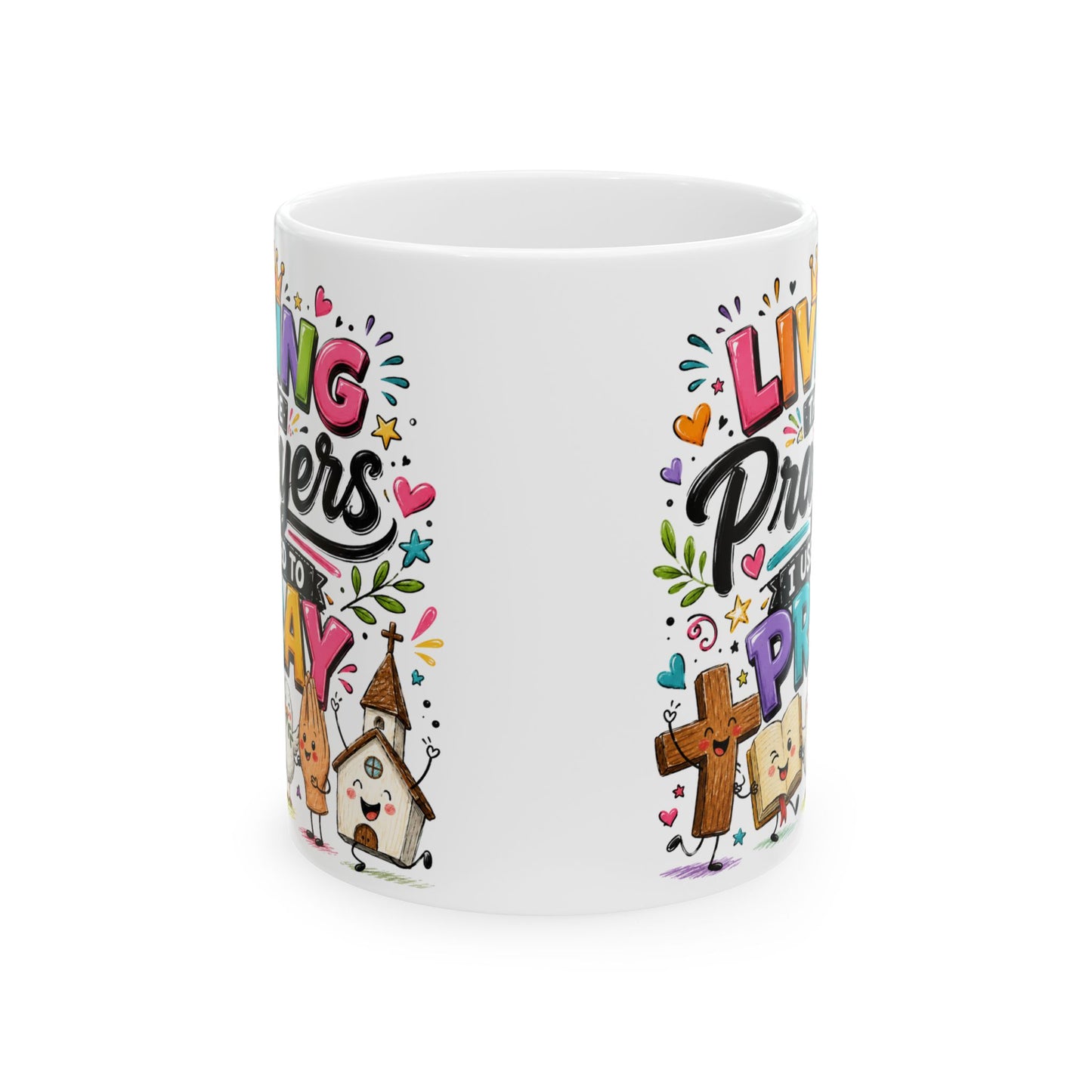 Living Prayers Pray Mug | Ceramic Coffee Tea Cup