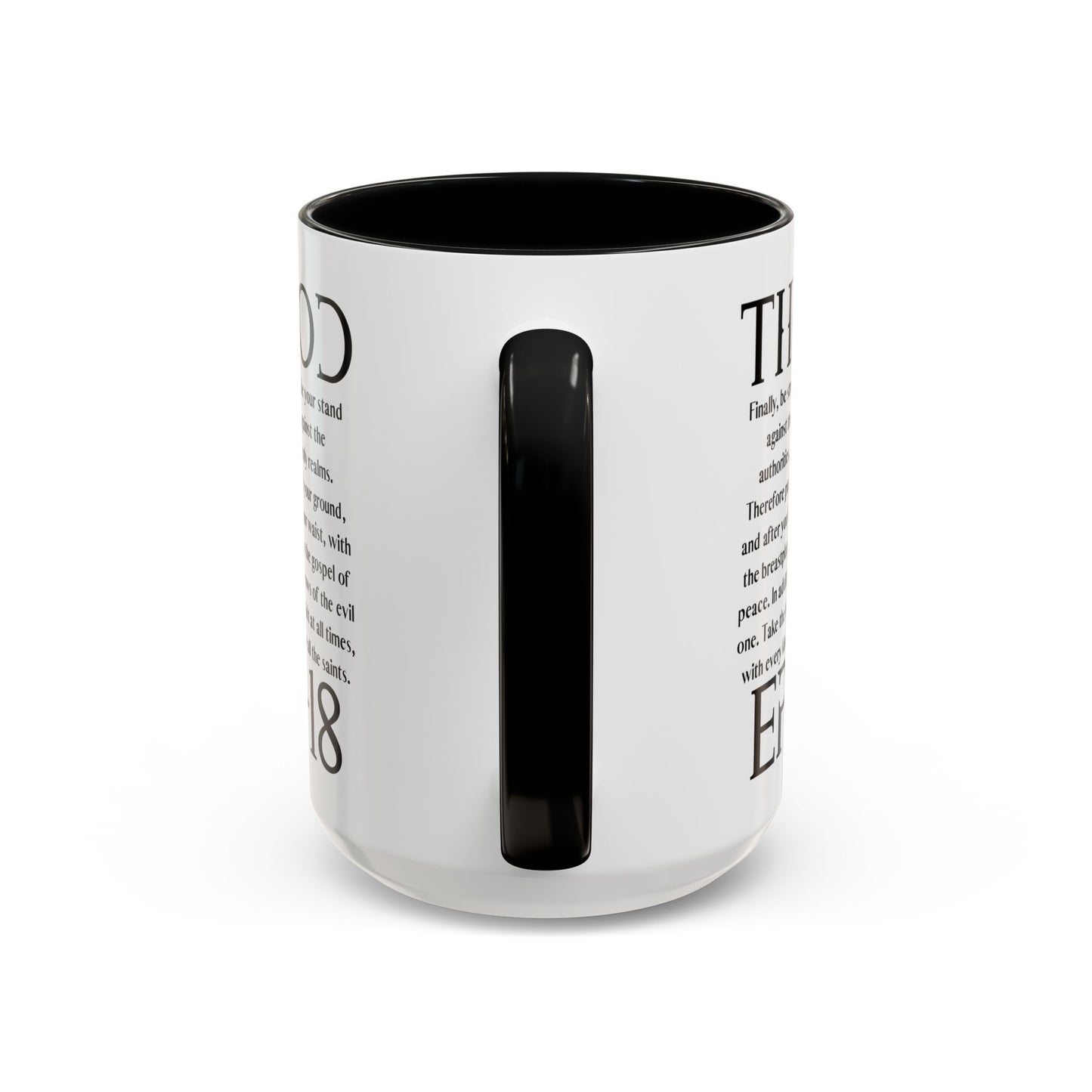Ephesian 6:10 Accent Coffee Mug