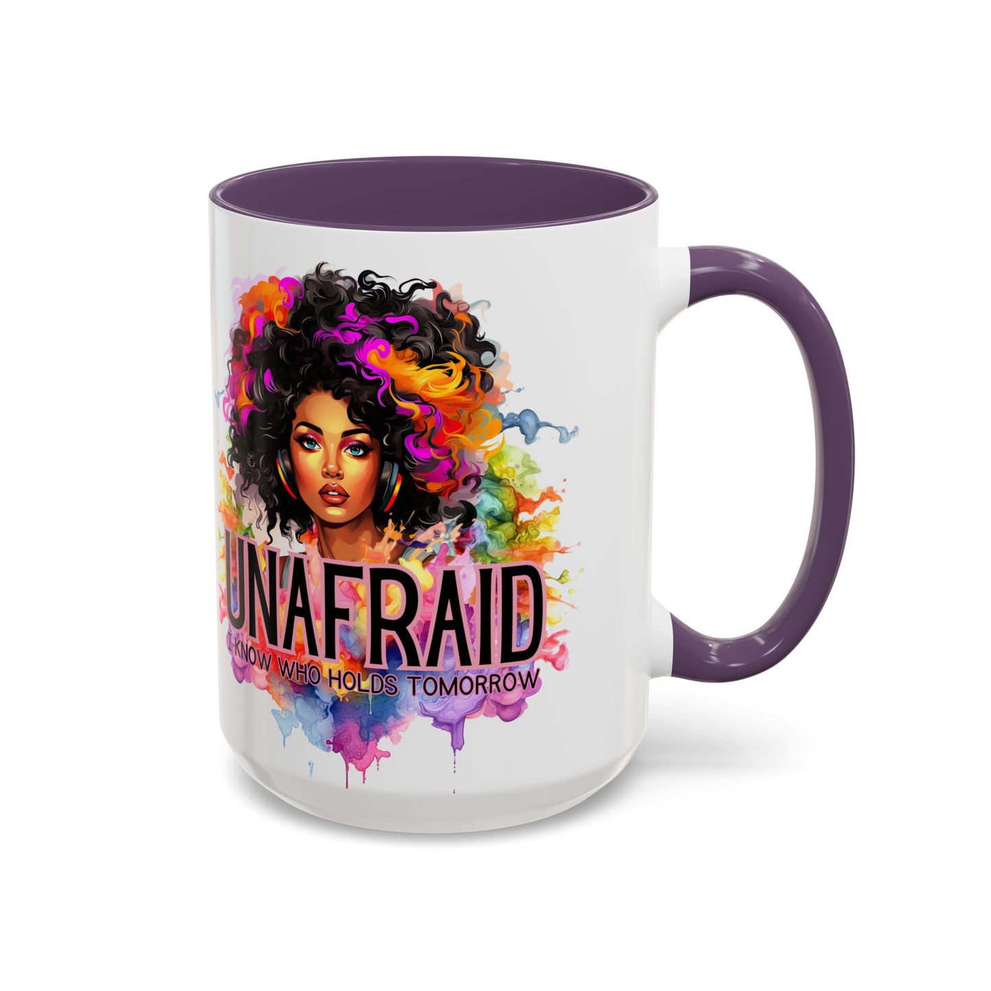 Unafraid Coffee Mug — Inspirational Afrocentric Art Accent Mug (11/15oz)