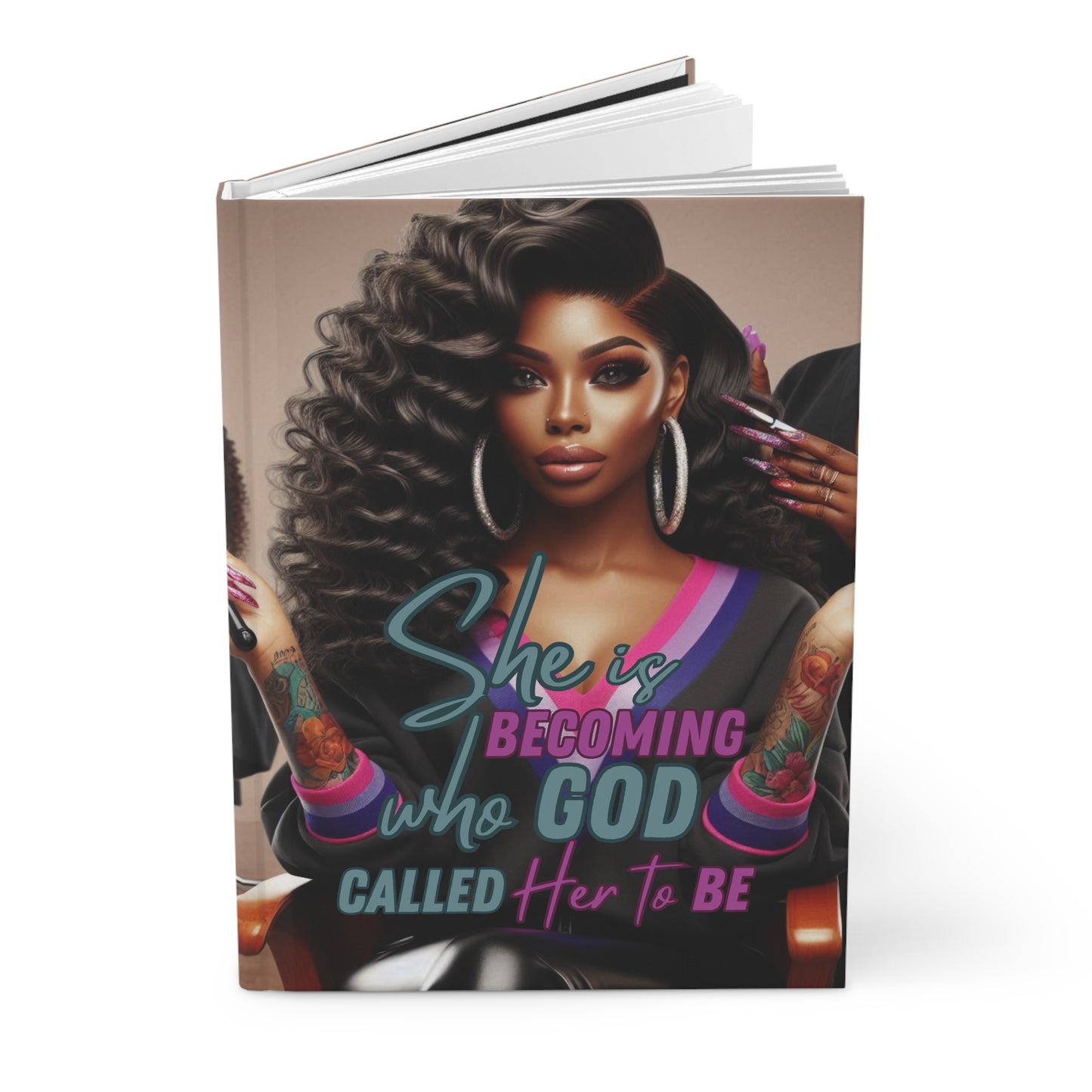 Hardcover Journal – "She Is Becoming" Inspirational Christian Notebook