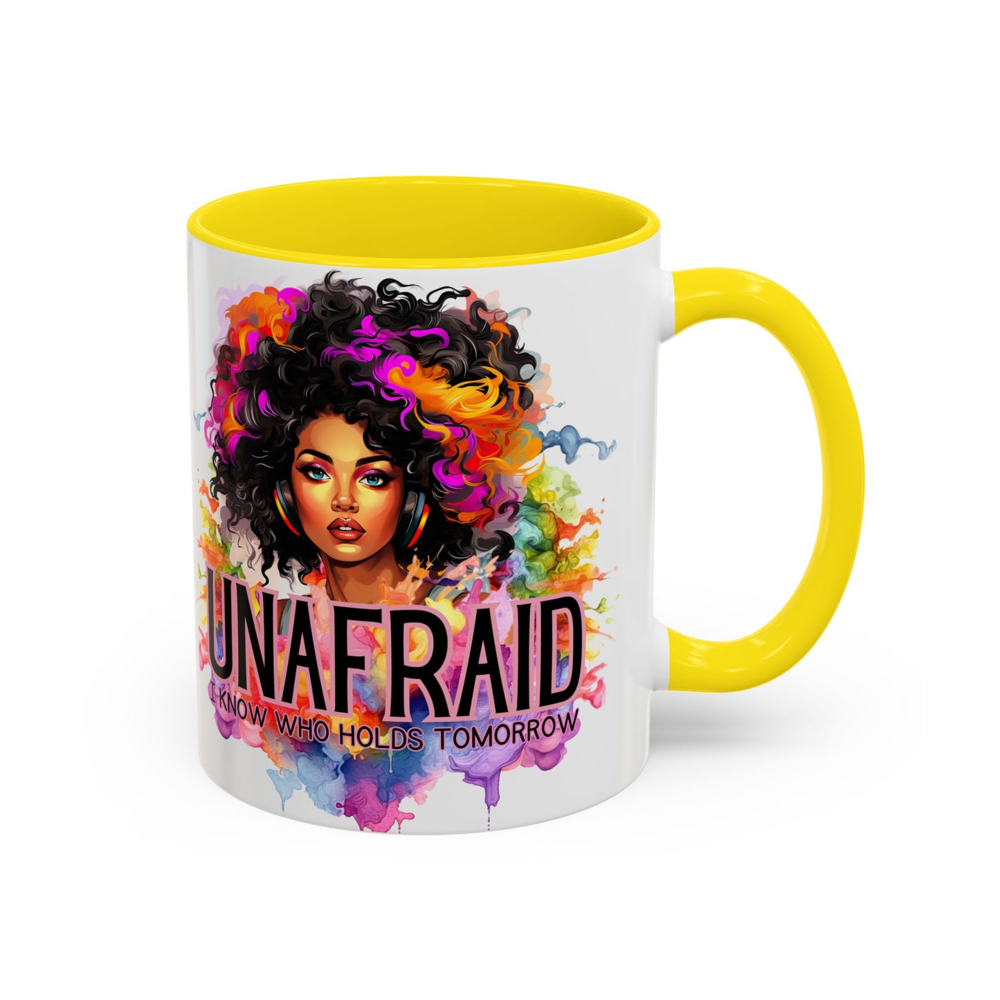 Unafraid Coffee Mug — Inspirational Afrocentric Art Accent Mug (11/15oz)