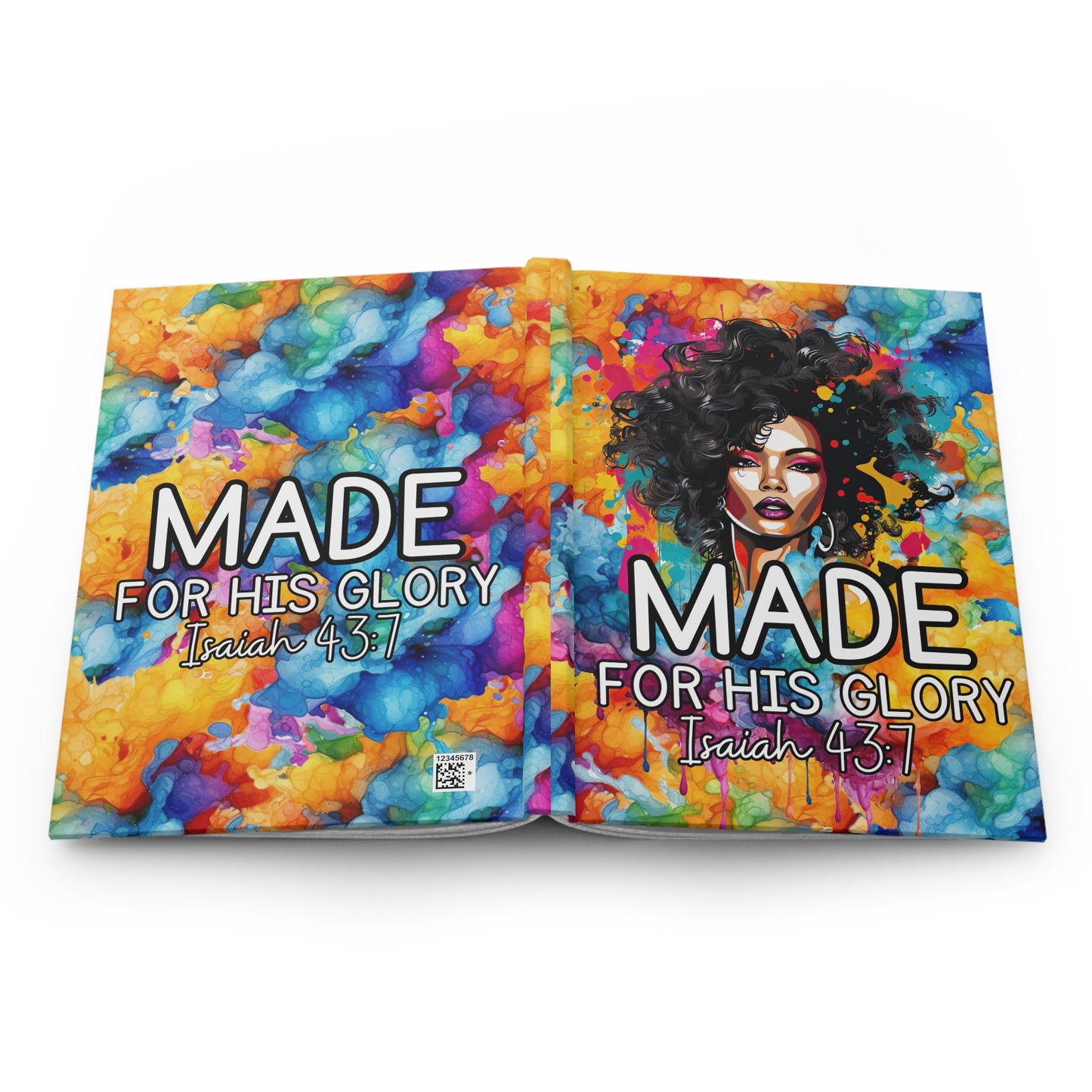 Made for His Glory Hardcover Journal — Isaiah 43:7 Inspirational Christian Notebook