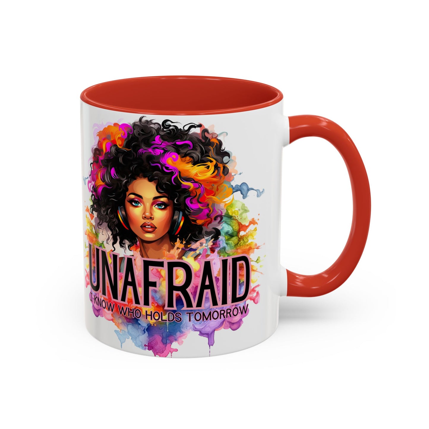 Unafraid Coffee Mug — Inspirational Afrocentric Art Accent Mug (11/15oz)