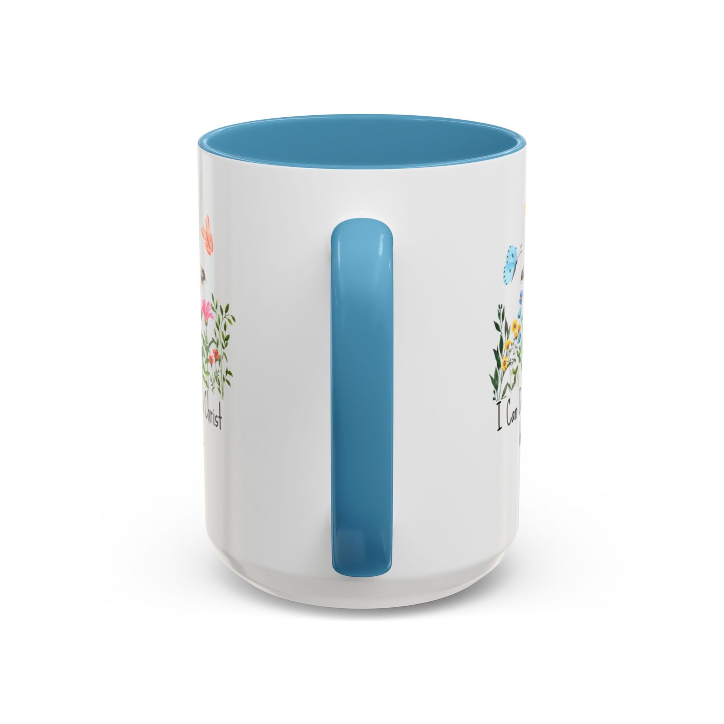 Inspirational Floral Coffee Mug — "I Can Do All Things Through Christ" Philippians 4:13
