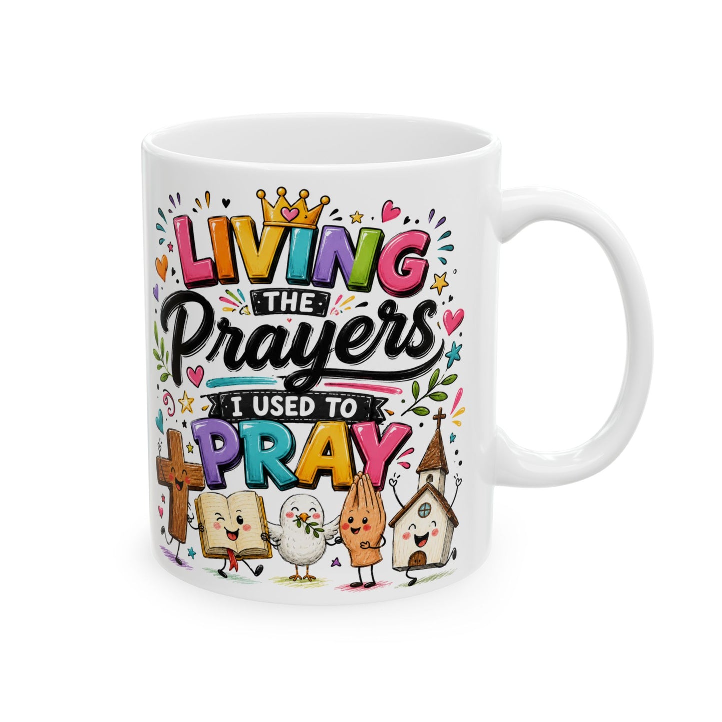 Living Prayers Pray Mug | Ceramic Coffee Tea Cup