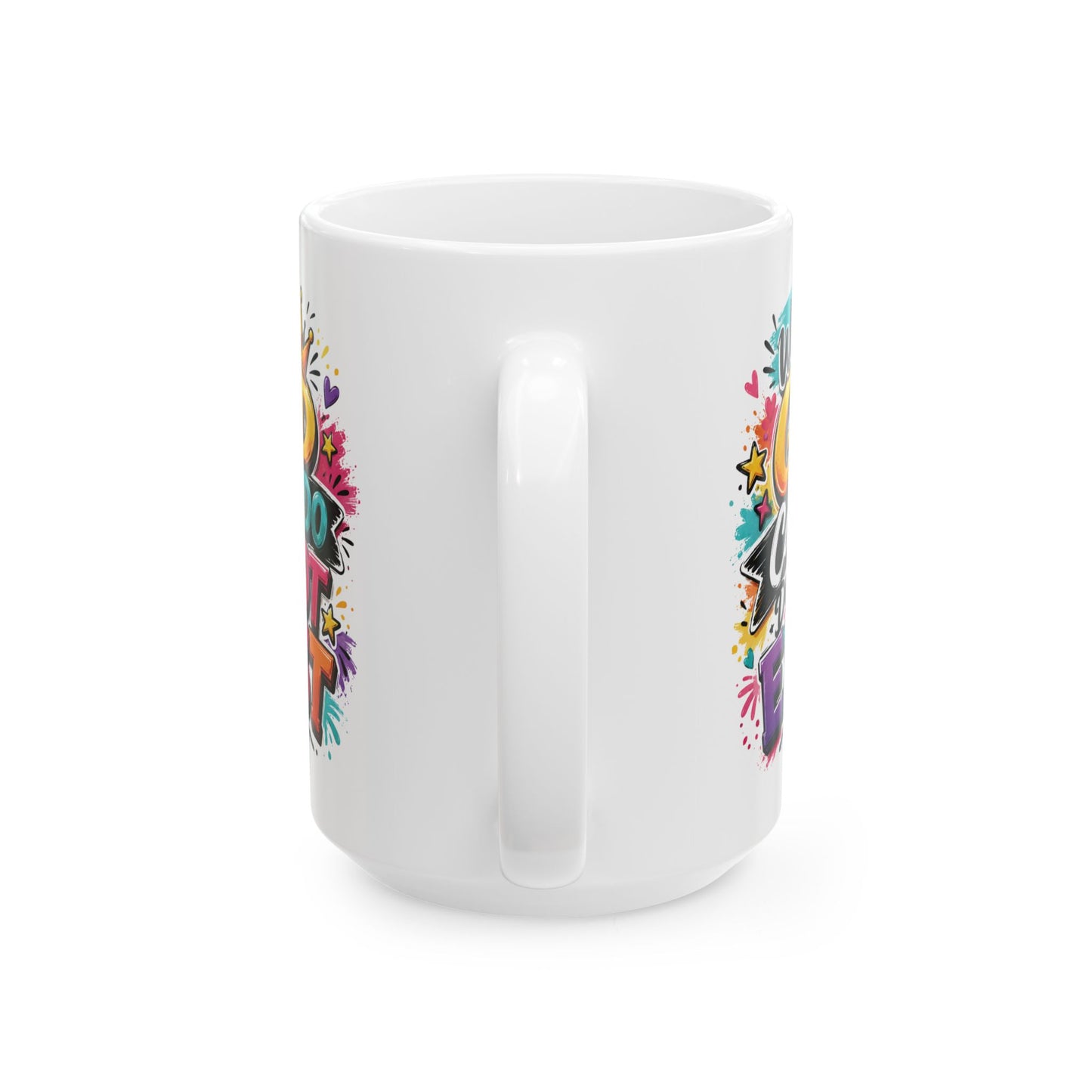 When God Can't Do It Does Exist mug | Colorful Graffiti Faith Ceramic Mug