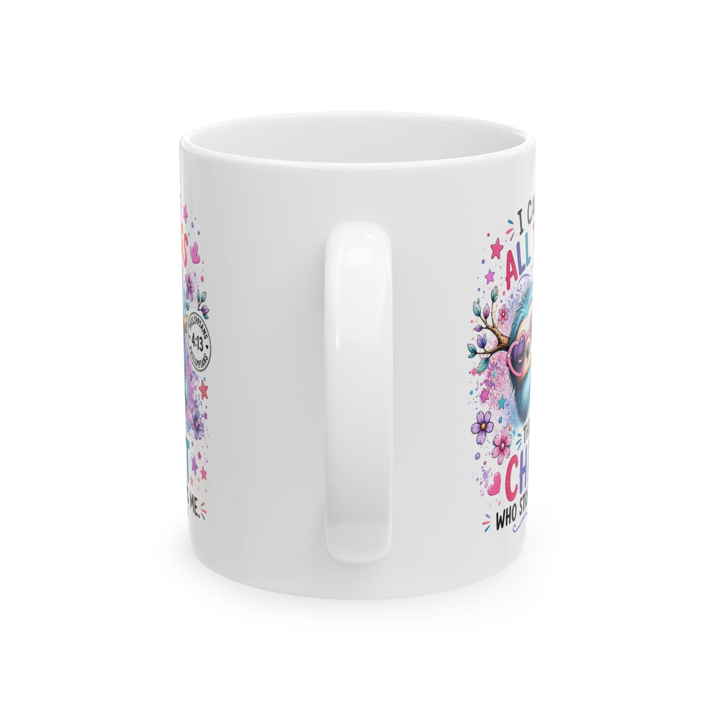 I Can Do All Things Sloth Mug | Inspirational Scripture Philippians 4:13