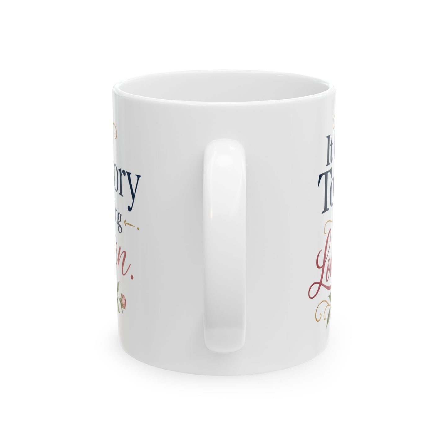 Inspirational Floral Ceramic Mug — “Your Story Is Still Being Written”