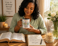 Inspirational Floral Coffee Mug — "I Can Do All Things Through Christ" Philippians 4:13