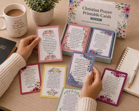 Christian Floral Prayer Cards