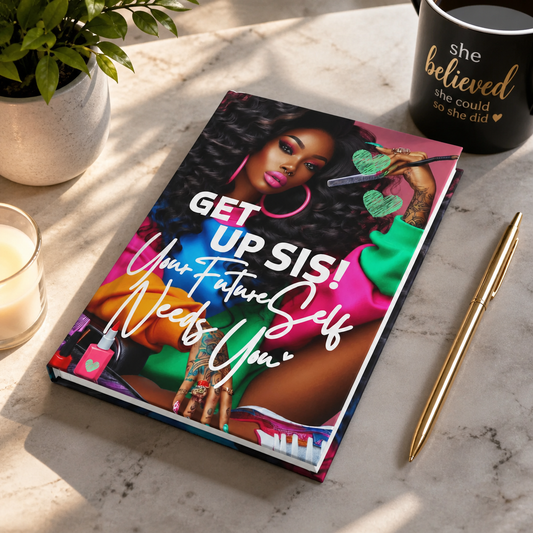 Get Up Sis! Motivational Hardcover Journal — Your Future Self Needs You