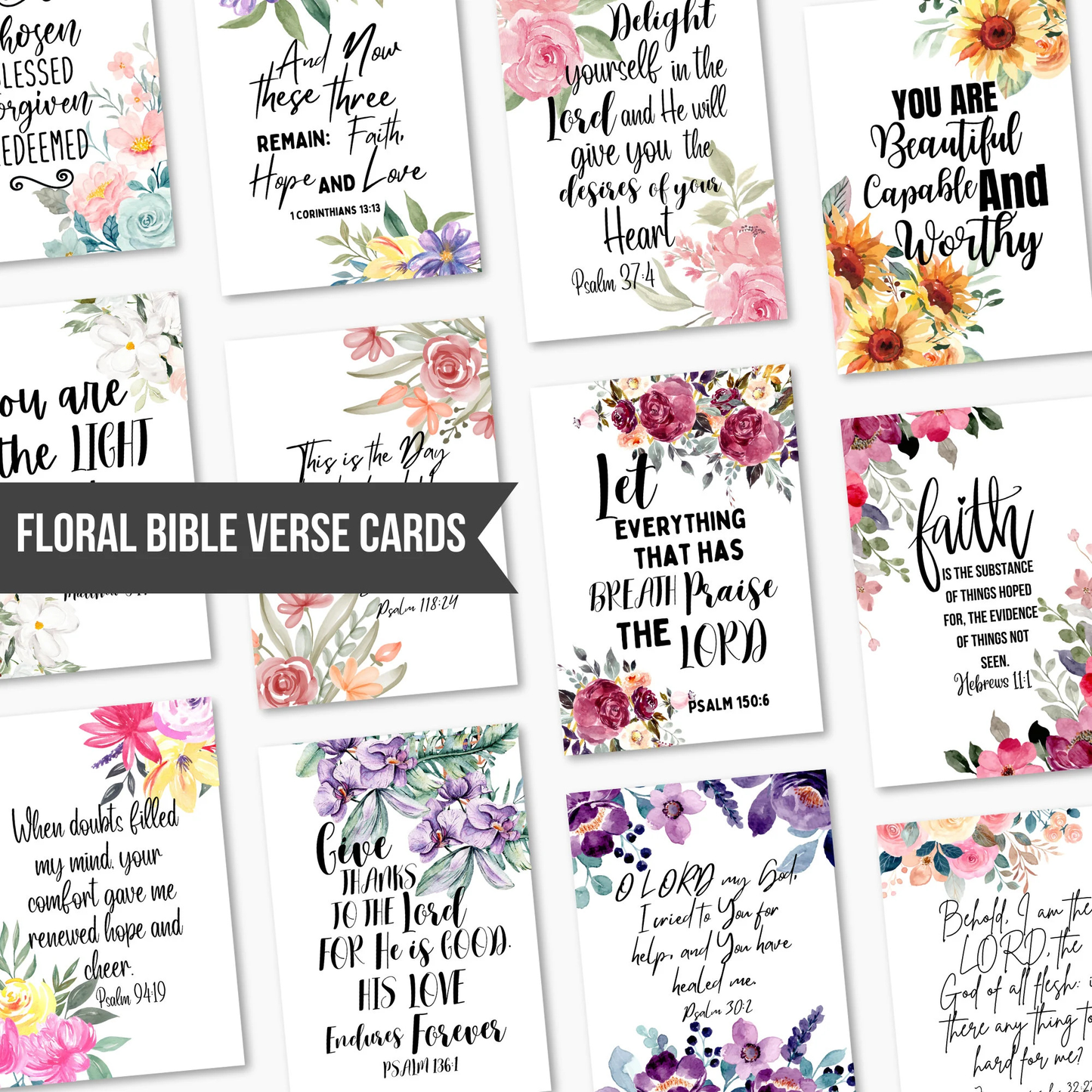 80 Printable Scripture Cards Bundle