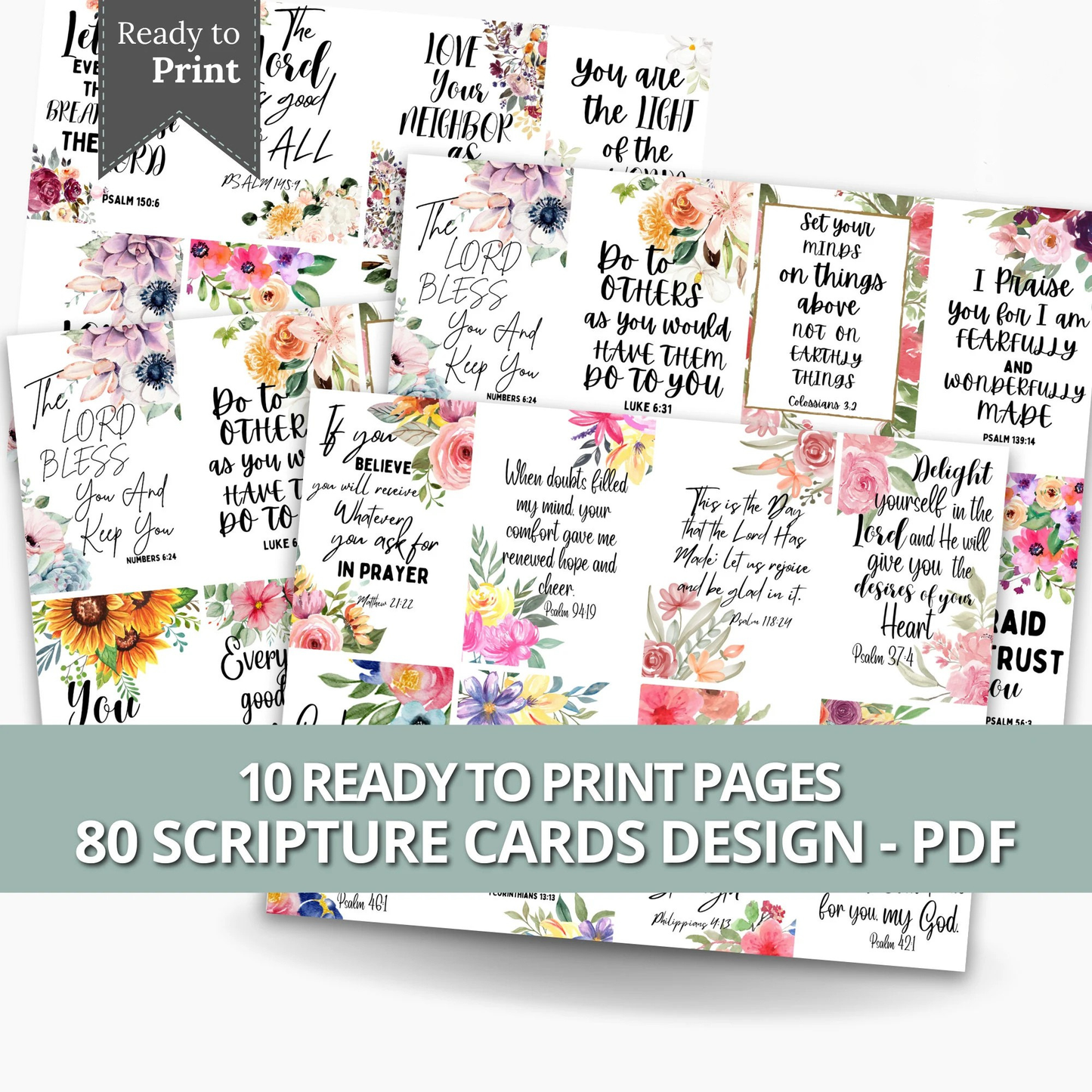 80 Printable Scripture Cards Bundle