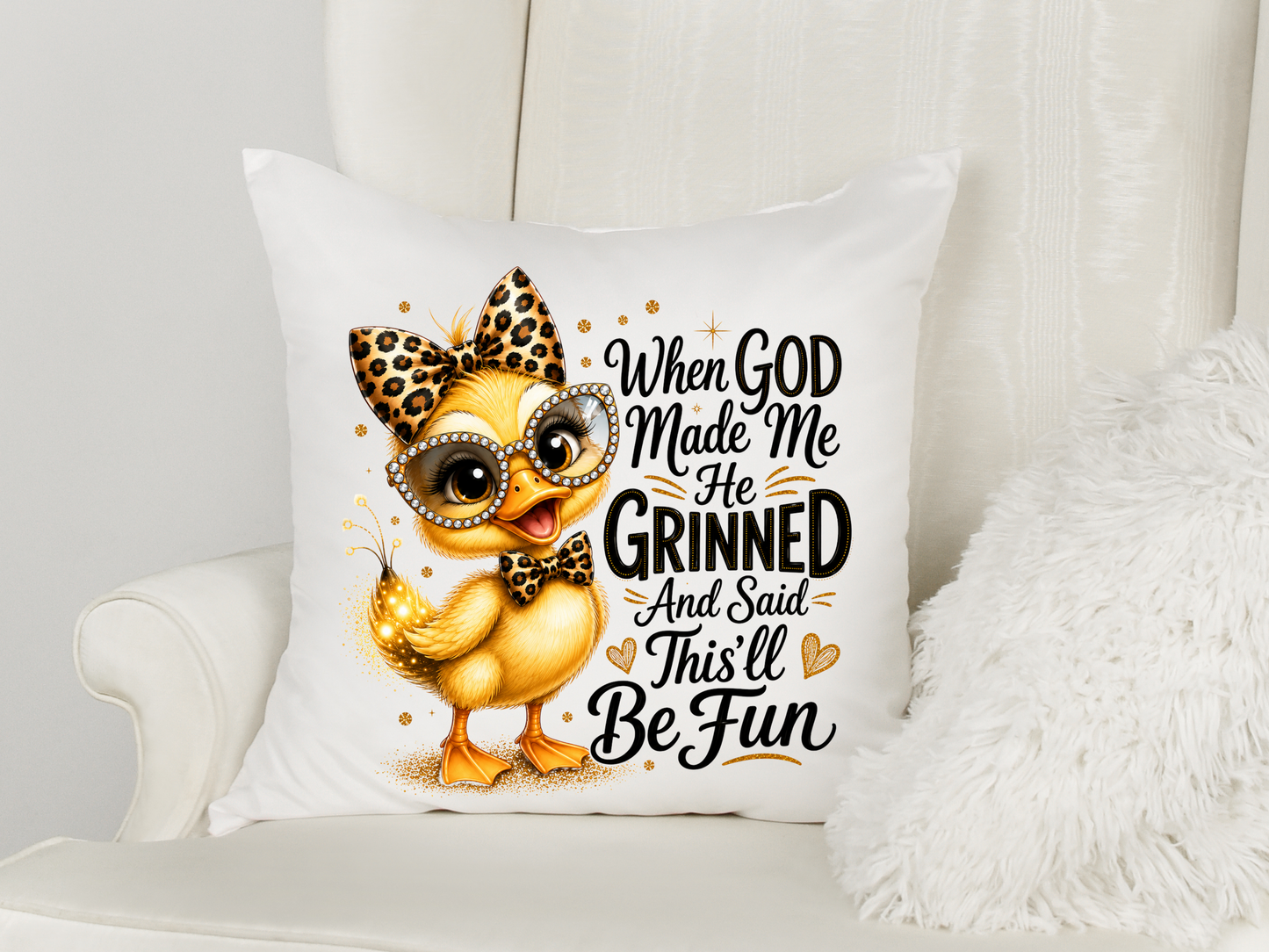 When God Made me He Grinned And Said This Will Be Fun Christian Shirt Design Sublimation Clipart