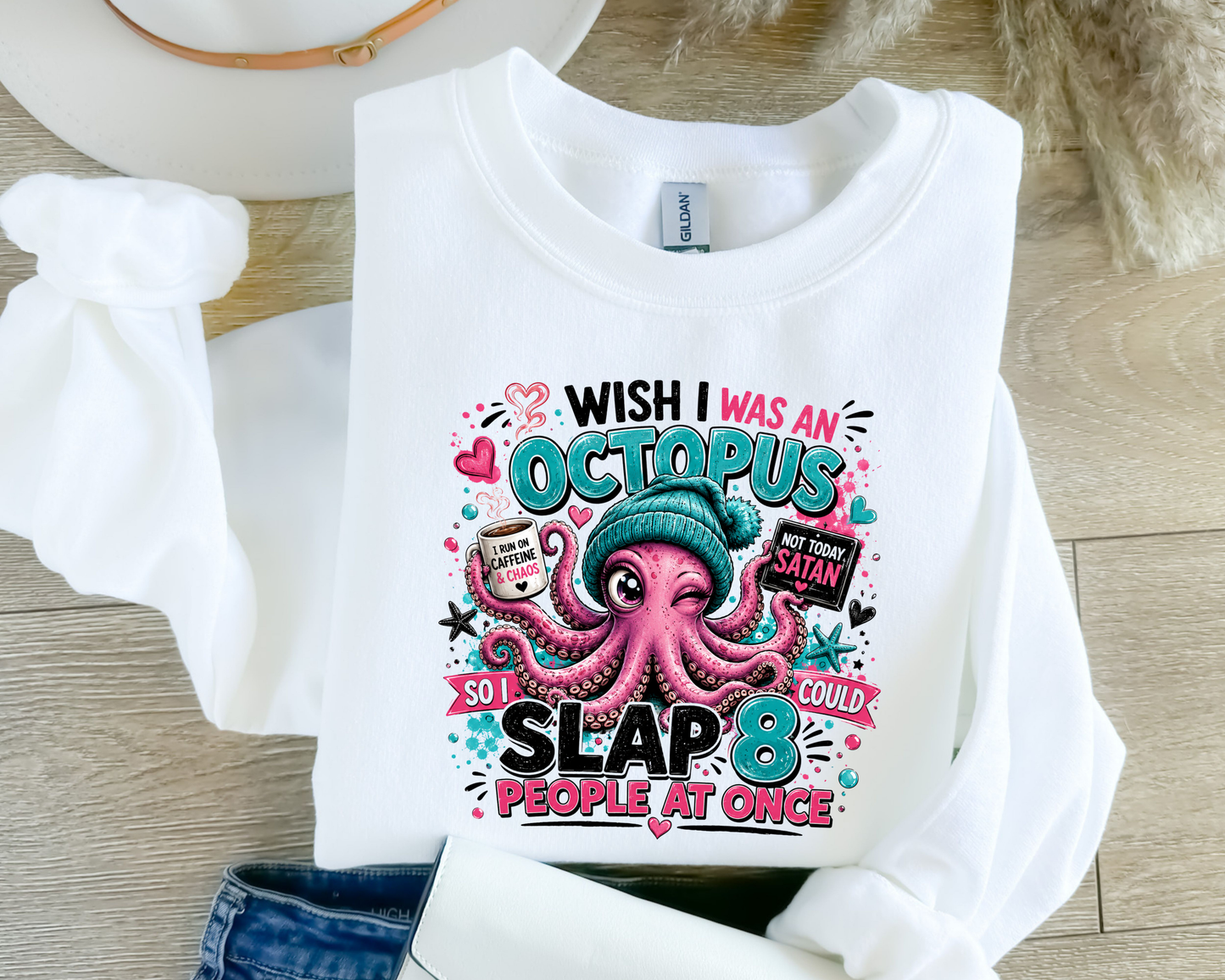 Funny Octopus Quote Png Design, Colourful Png