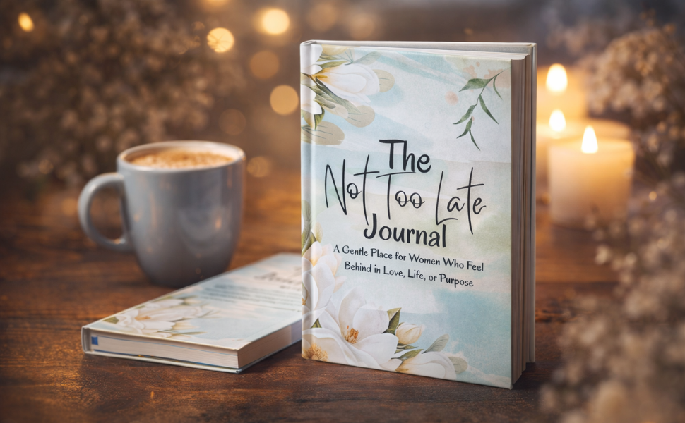 The Not Too Late Journal: A Gentle Place for Women Who Feel Behind in Love, Life, or Purpose. FREE SHIPPING