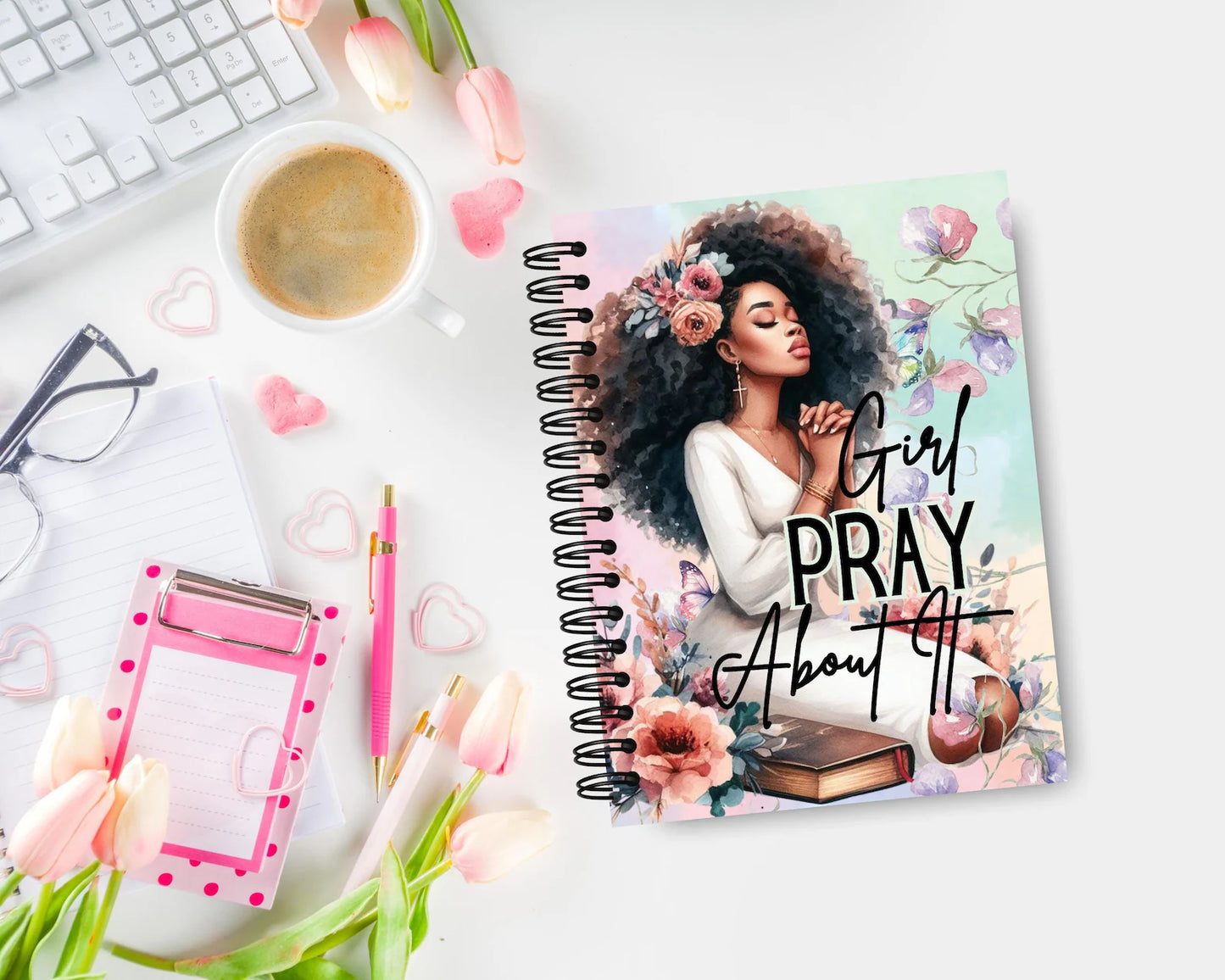 Daily Prayer Journal, Bible Study Gratitude Planner Devotional Faith-Based